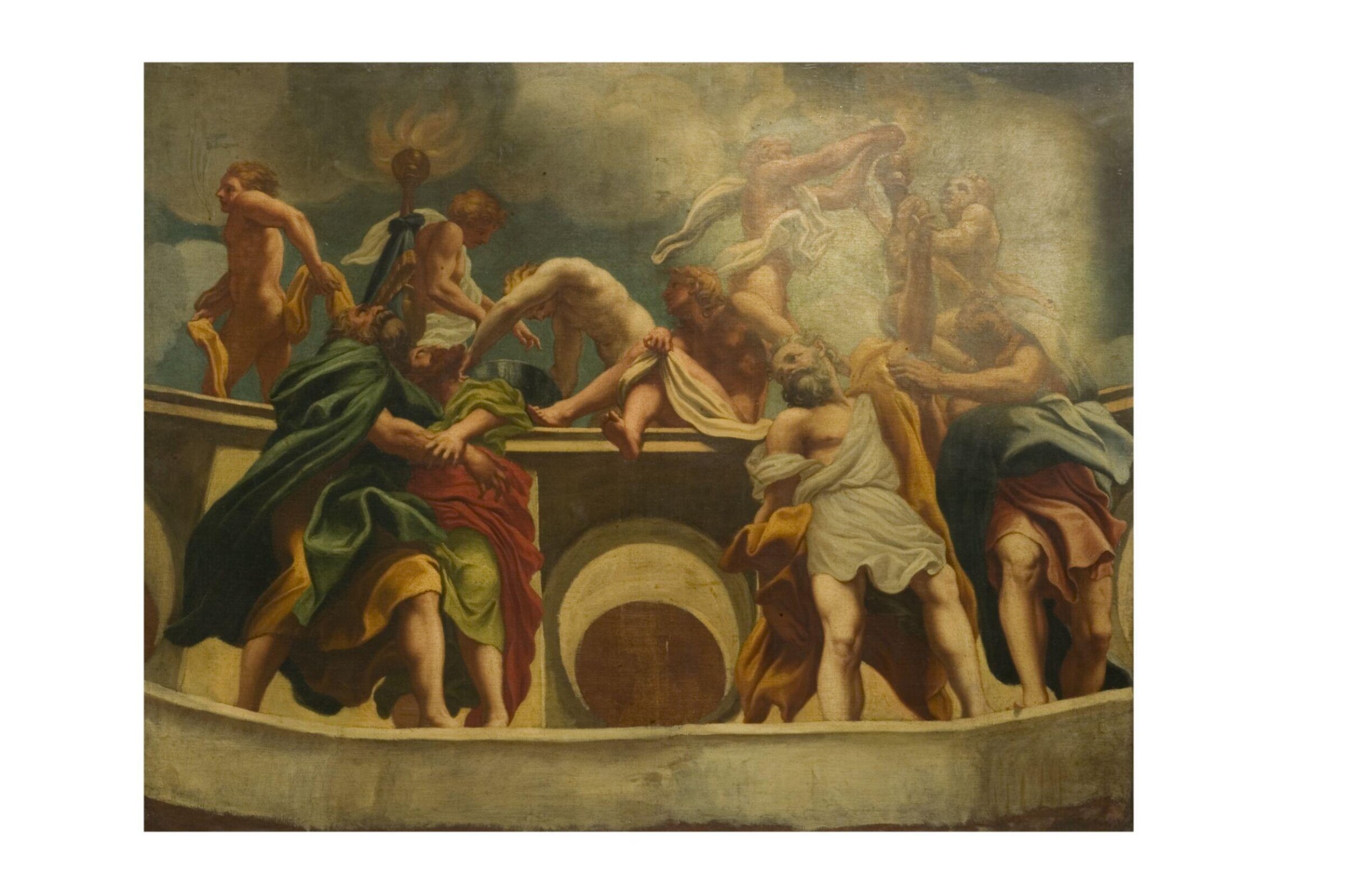 Apostles and Angels at the Assumption (copy of the fresco in the cupola of Parma Cathedral), Antonio Allegri Correggio, 19th century
