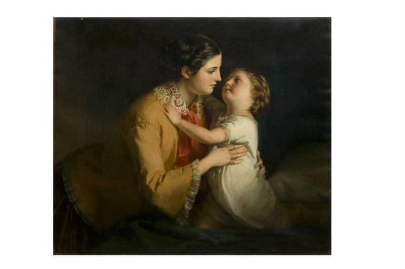 'Good Morning Mamma!': A Mother and Child Caressing