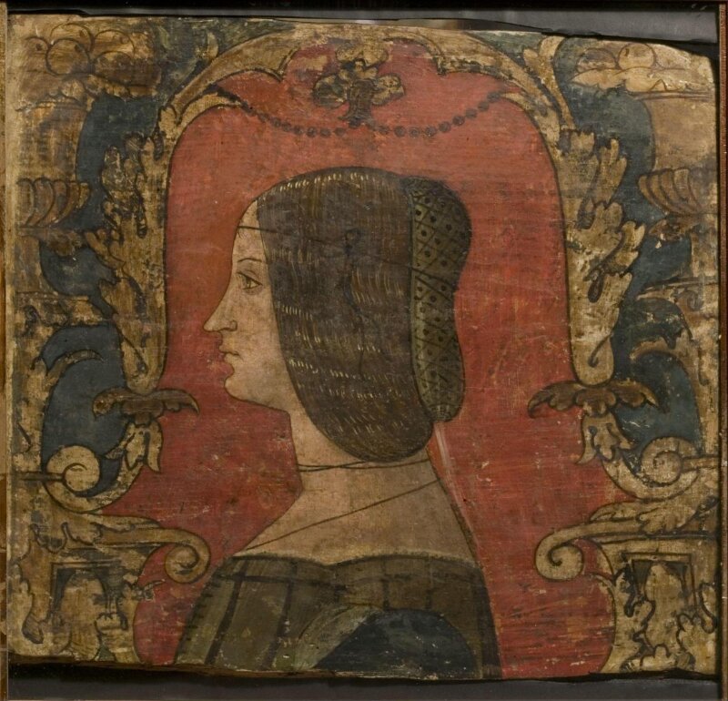Profile bust of a lady facing left