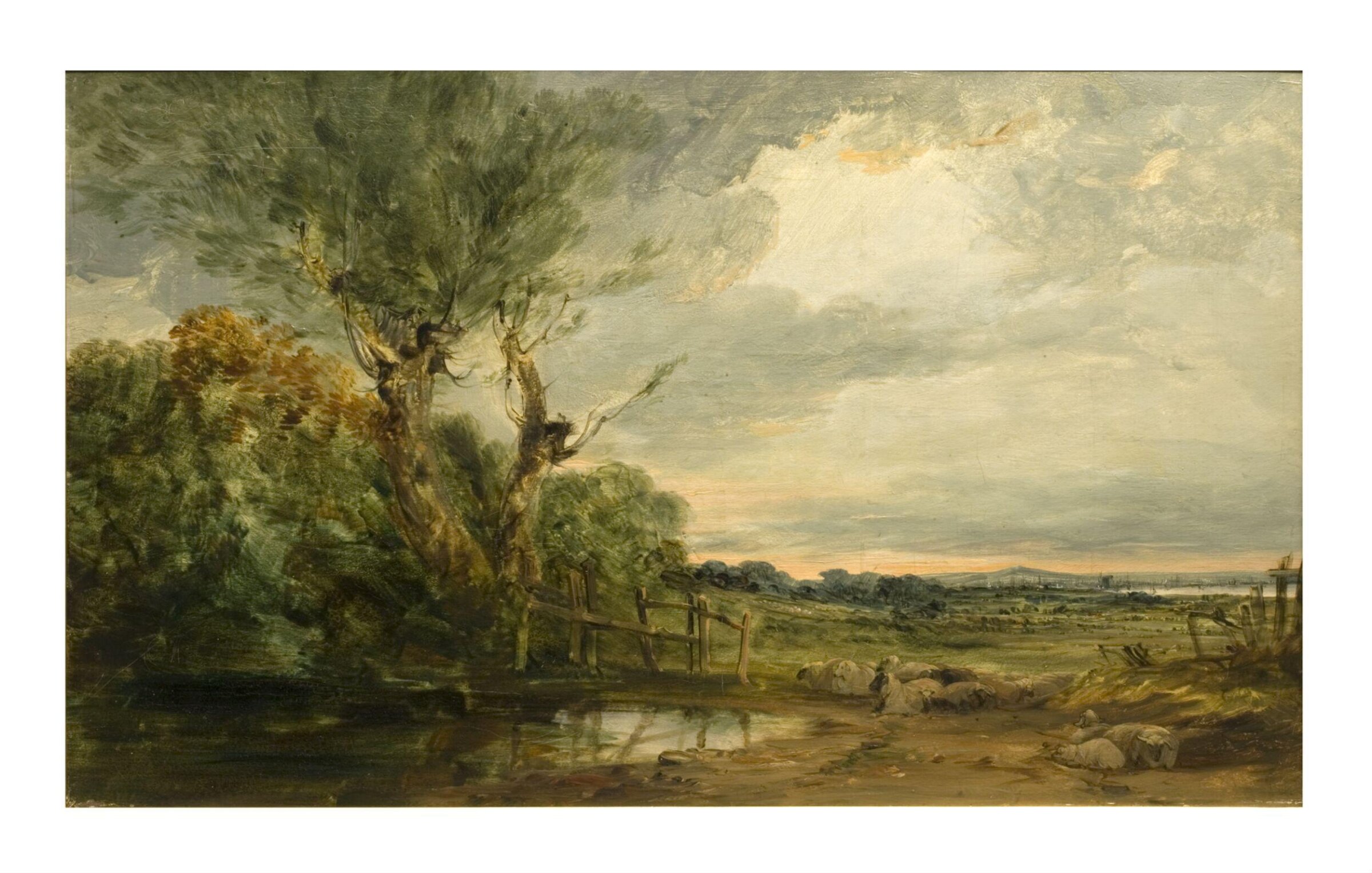 Near Blackheath: Blackwall Reach from Charlton Fields, James Holland, ca. 1834