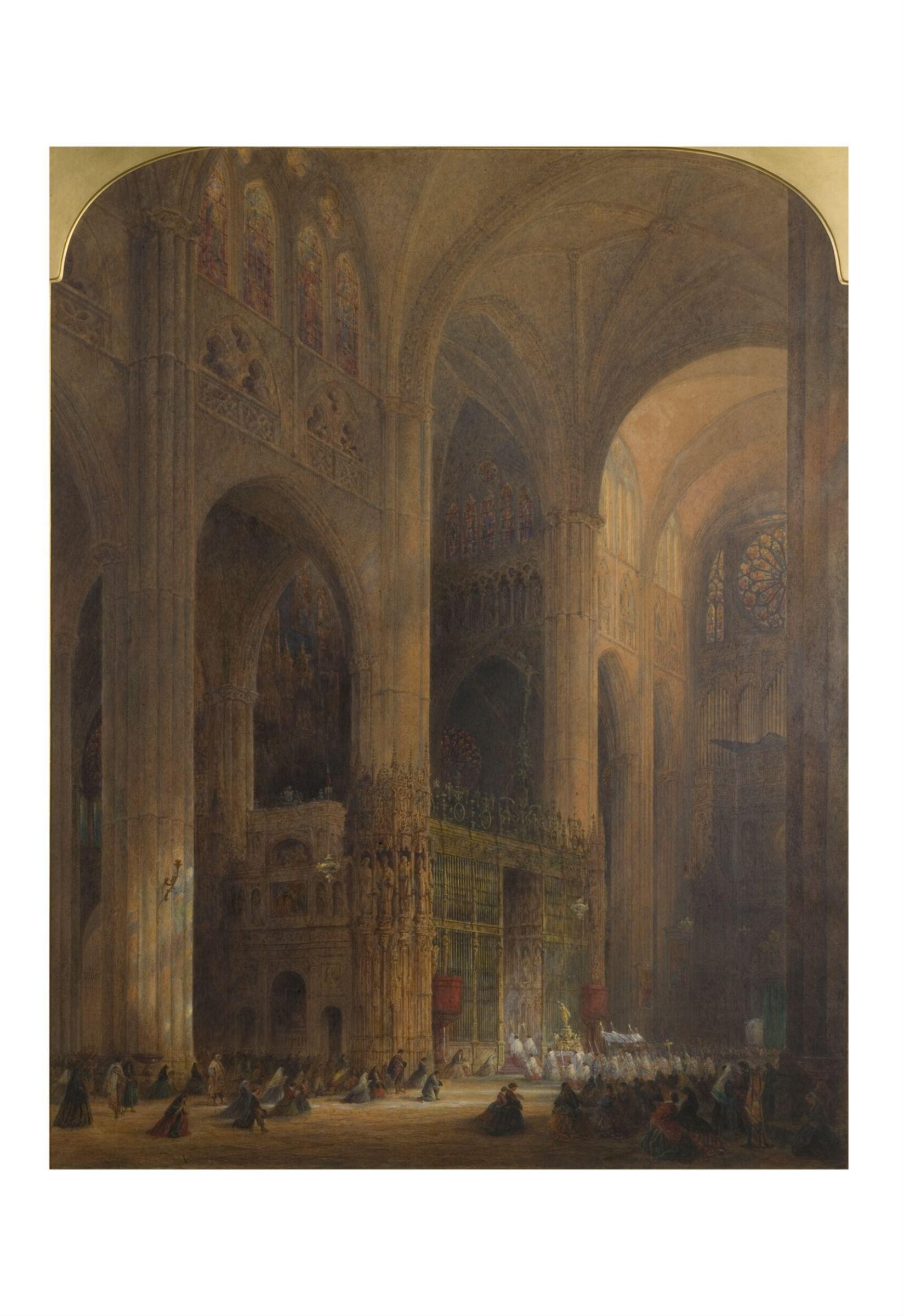 Toledo Cathedral : Interior, Samuel Read, 1863
