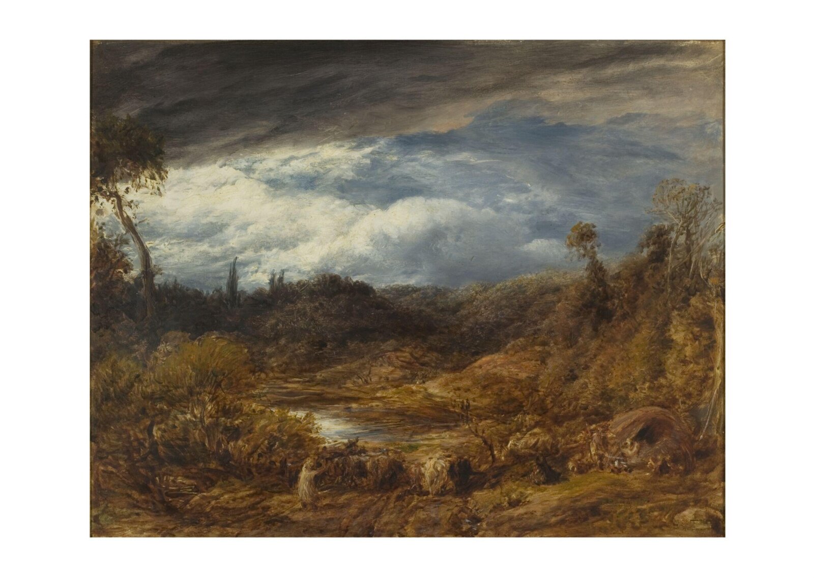 Landscape: driving cattle, John Linnell II, ca. 1848-1850