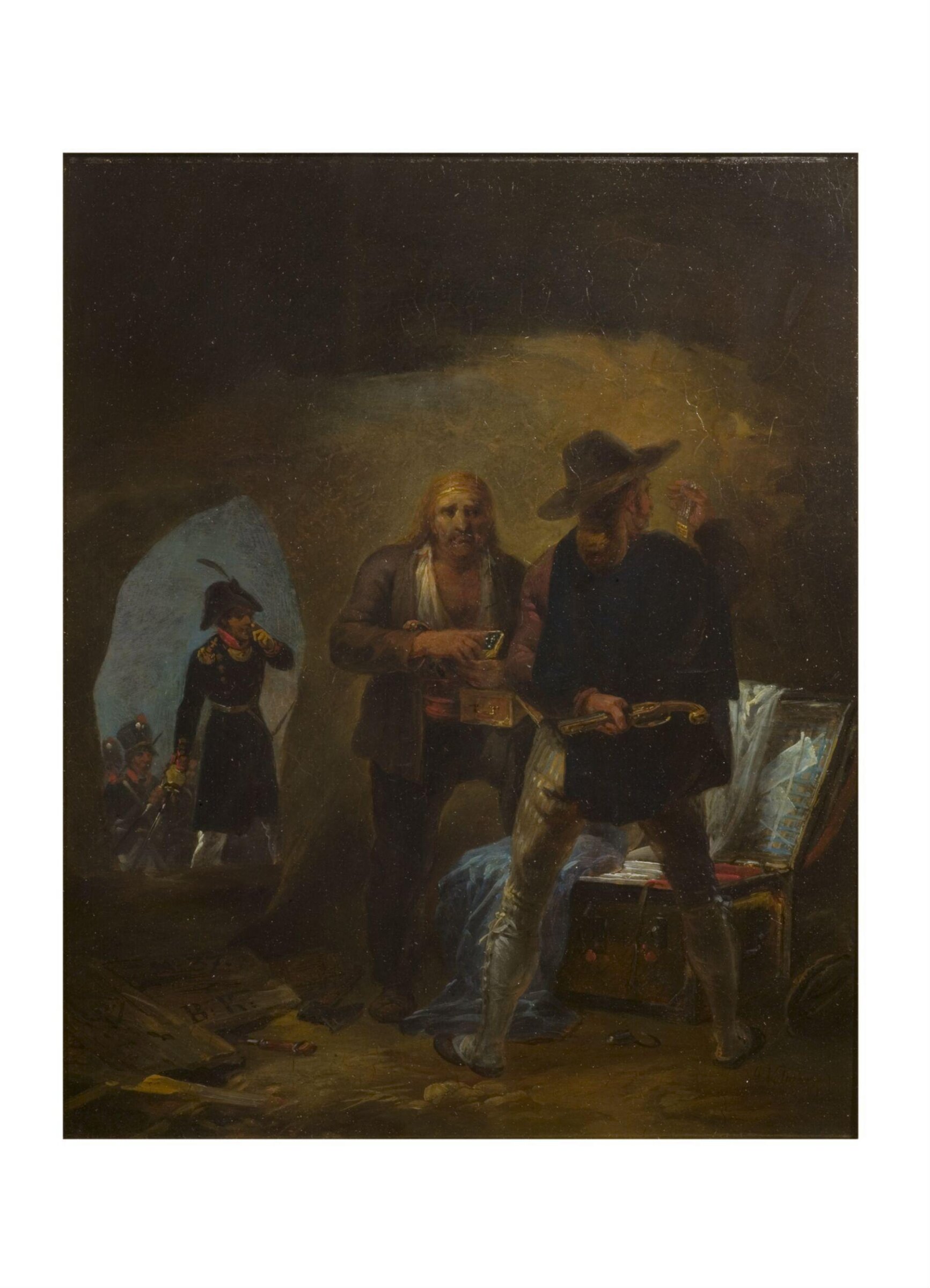 Brigands surprised, Johann Georg Volmar, pre 1831