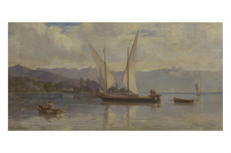 Lake Geneva, with Sailing Boats