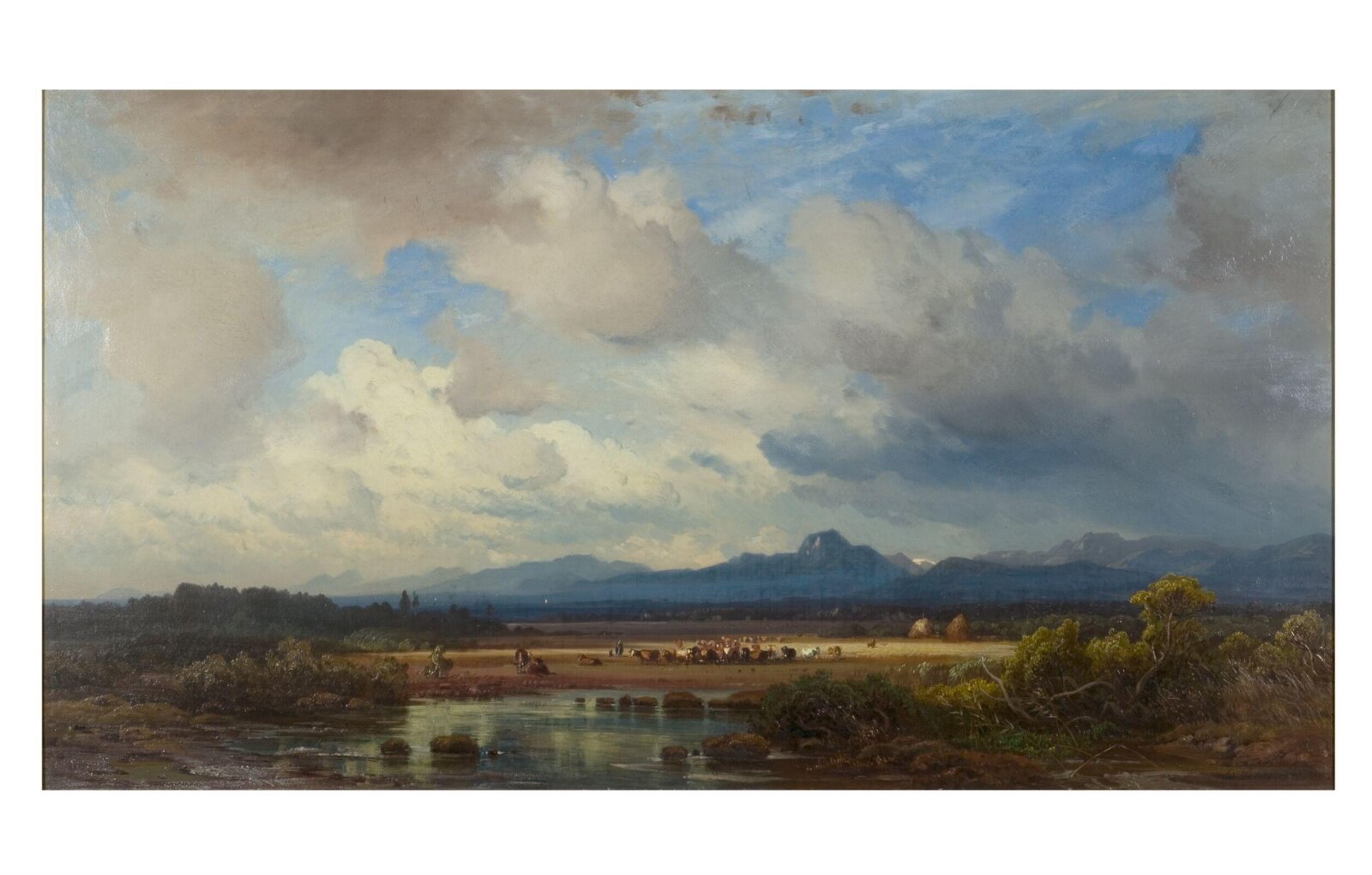 Landscape with cattle at a stream, Eduard Schleich, c.1850