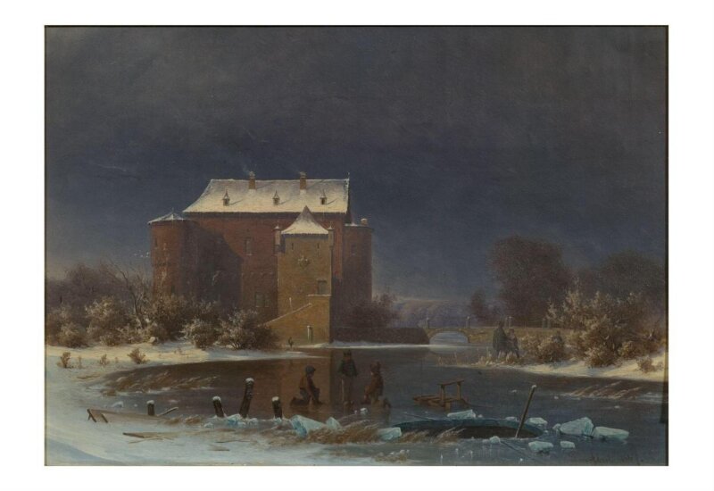 Snow scene: the haunted house