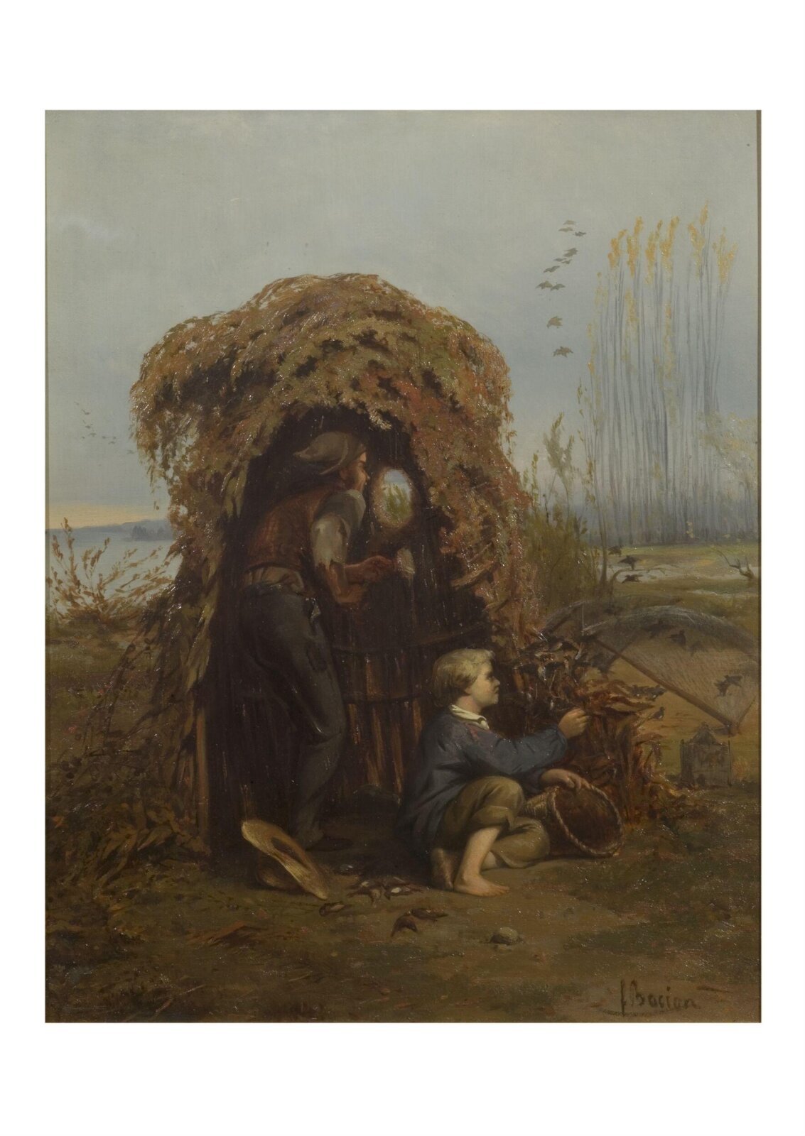 Bird catching, Франсуа Босьон, 1850-е