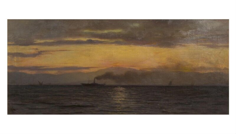 Steamer on Lake Geneva: Evening Effect
