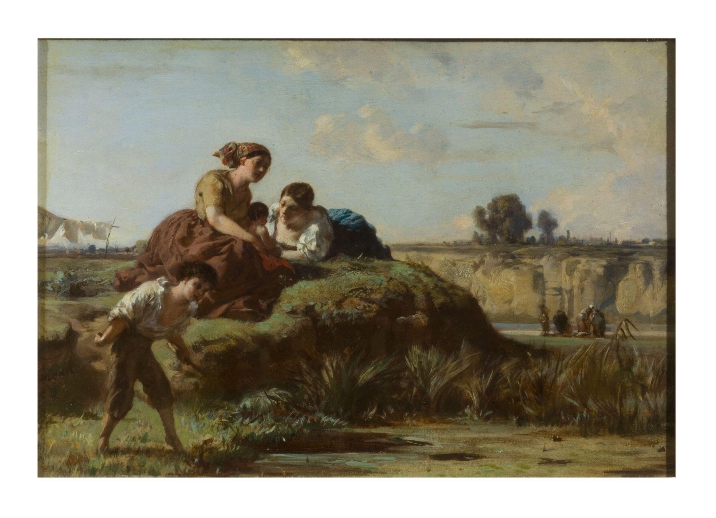 Catching frogs, Barthélémy Menn, ca. 1840-1847