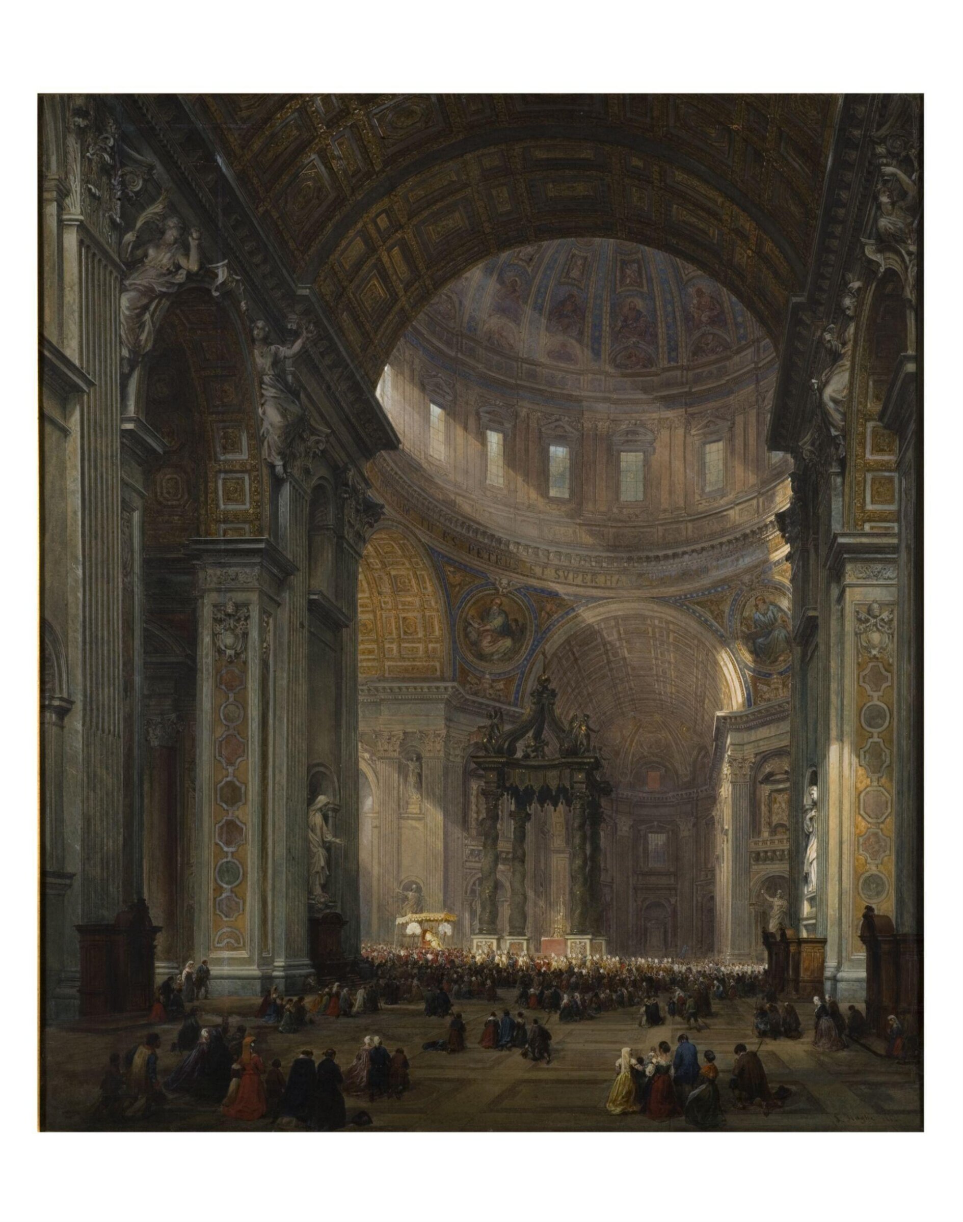 Interior of St Peter's, Rome, Haghe, 1867