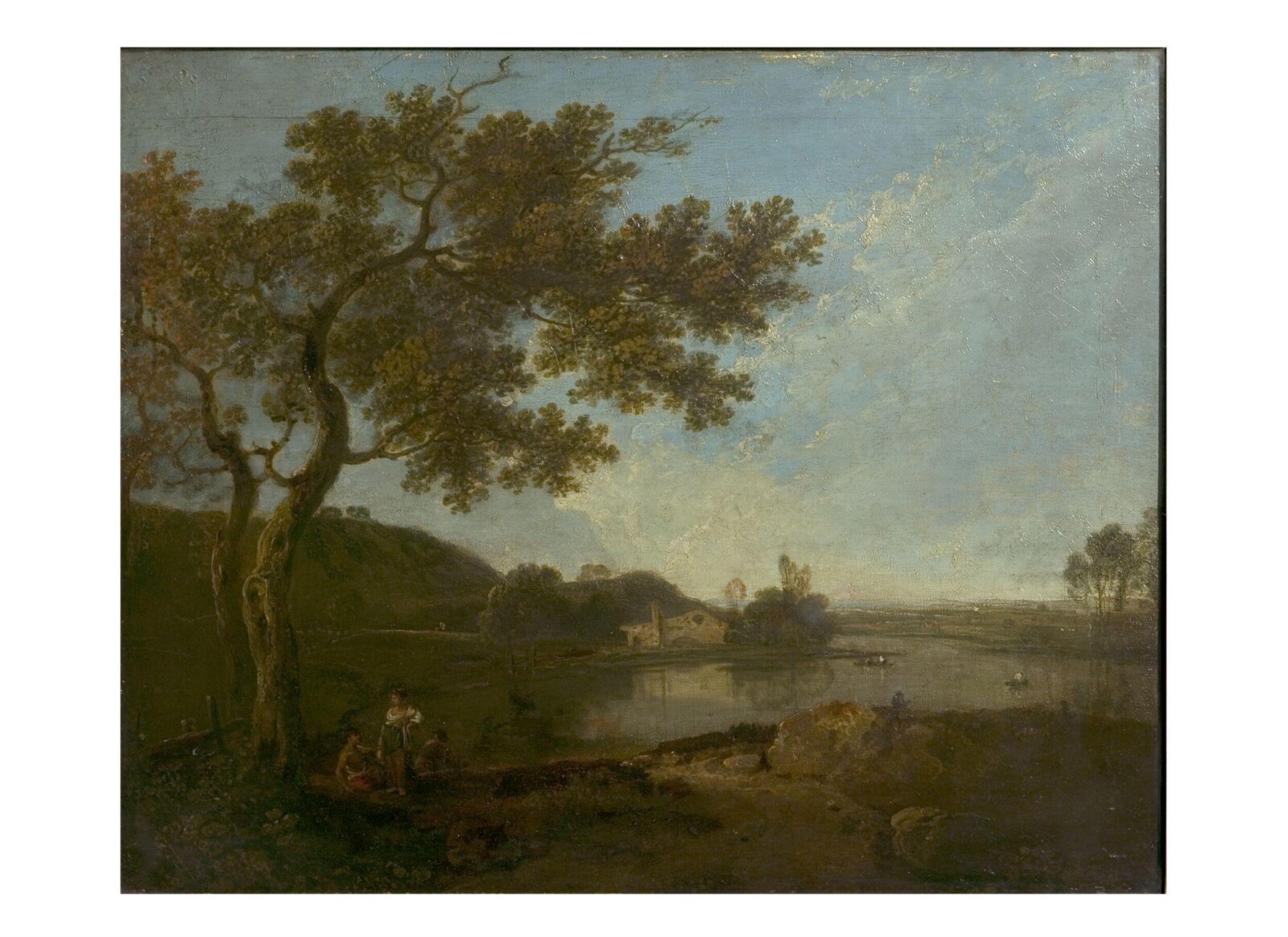 Italian river scene with figures, Richard Wilson, about 1751