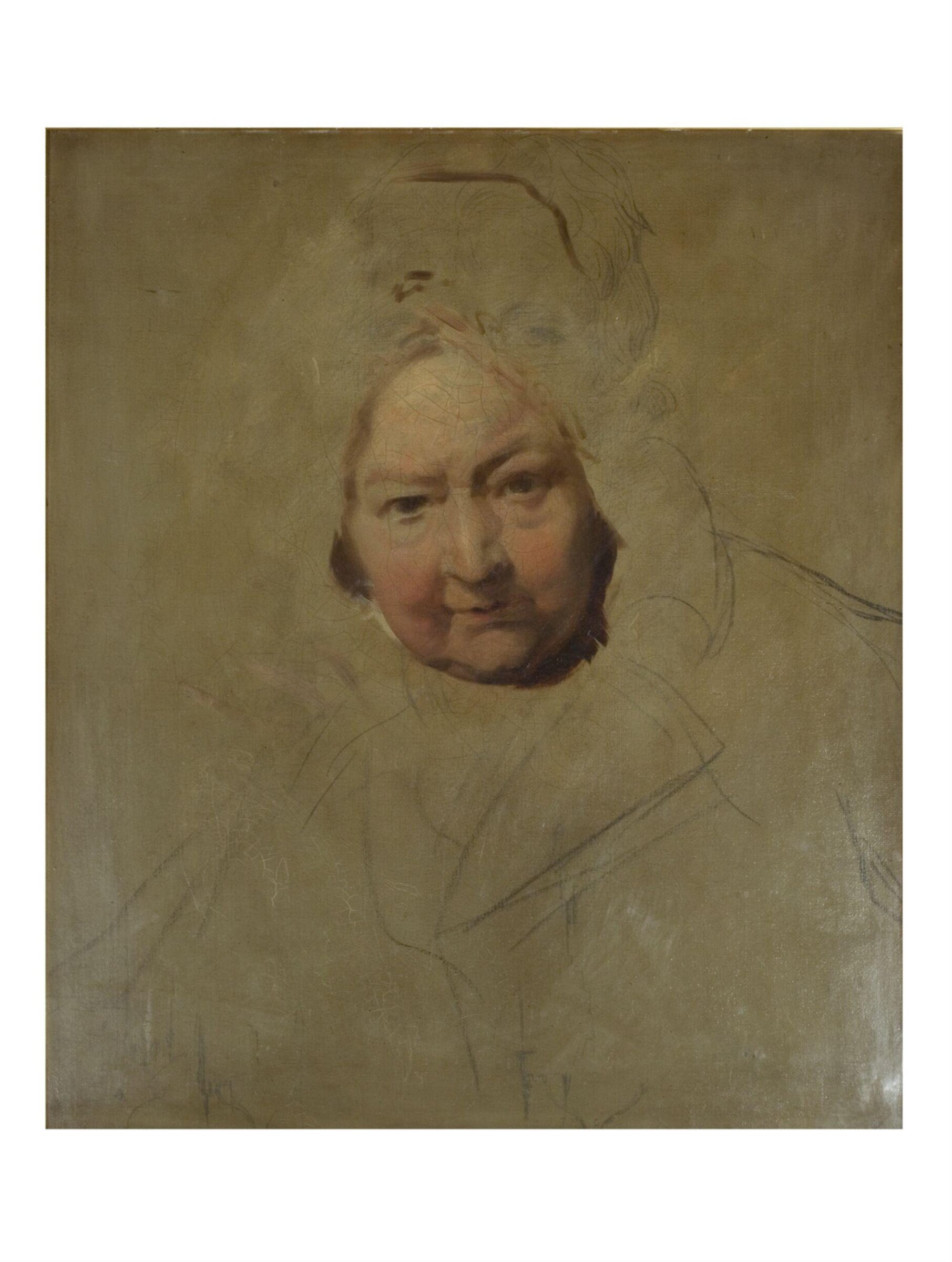 Head of an Old Lady, possibly the poet and classicist Elizabeth Carter, Thomas Lawrence, late 18th century