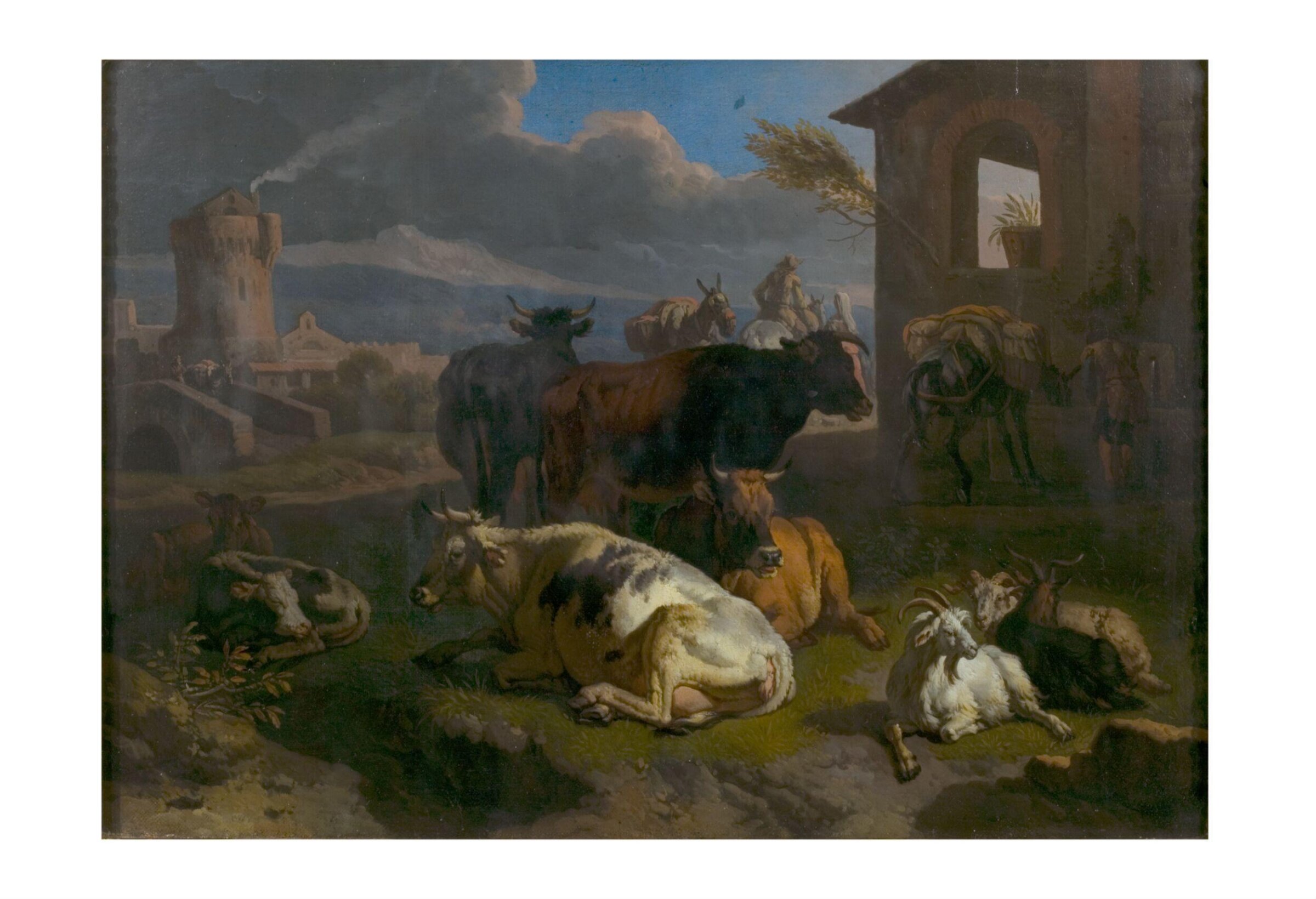 Italian Landscape with Cattle, Pieter van Bloemen, late 17th century