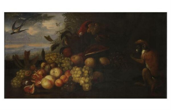 Monkey, Parrot and Fruit | Jacob Bogdani | V&A Explore The Collections