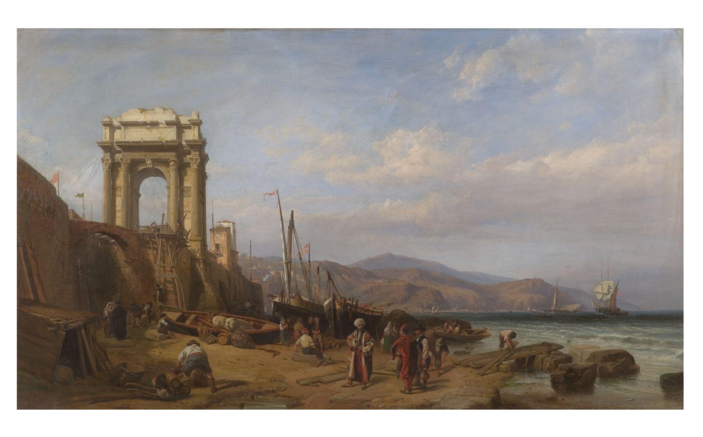 Ancona and the Arch of Trajan, Clarkson Stanfield, 1851