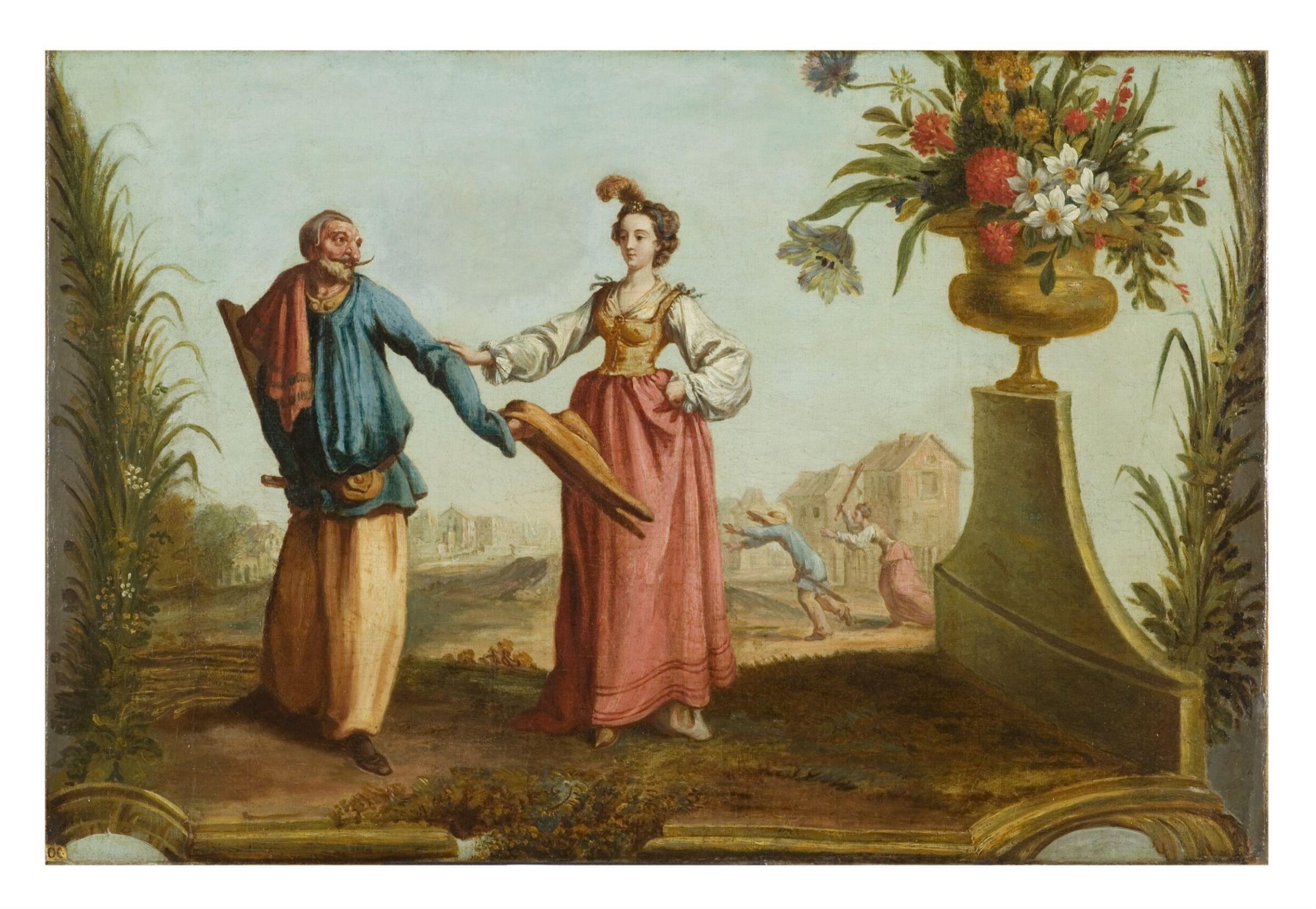 Pullichinello and Lucretia, Andien de Clermont, 1742