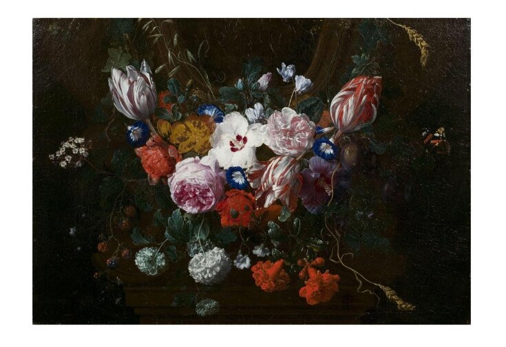 Flowers beneath a Cartouche top image