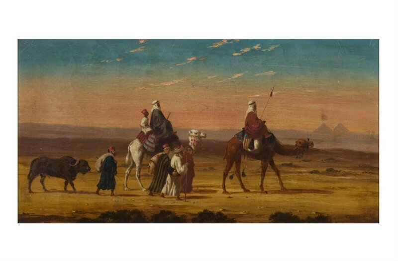 A Caravan in the desert