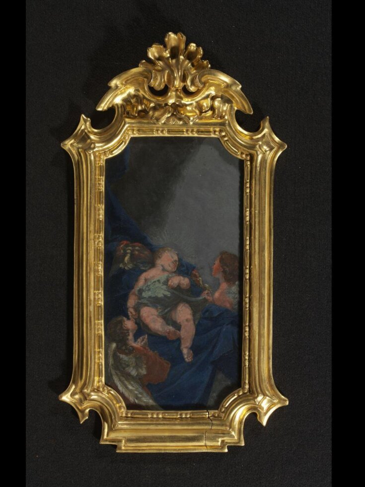 The Infant Christ asleep, adored by two angels top image