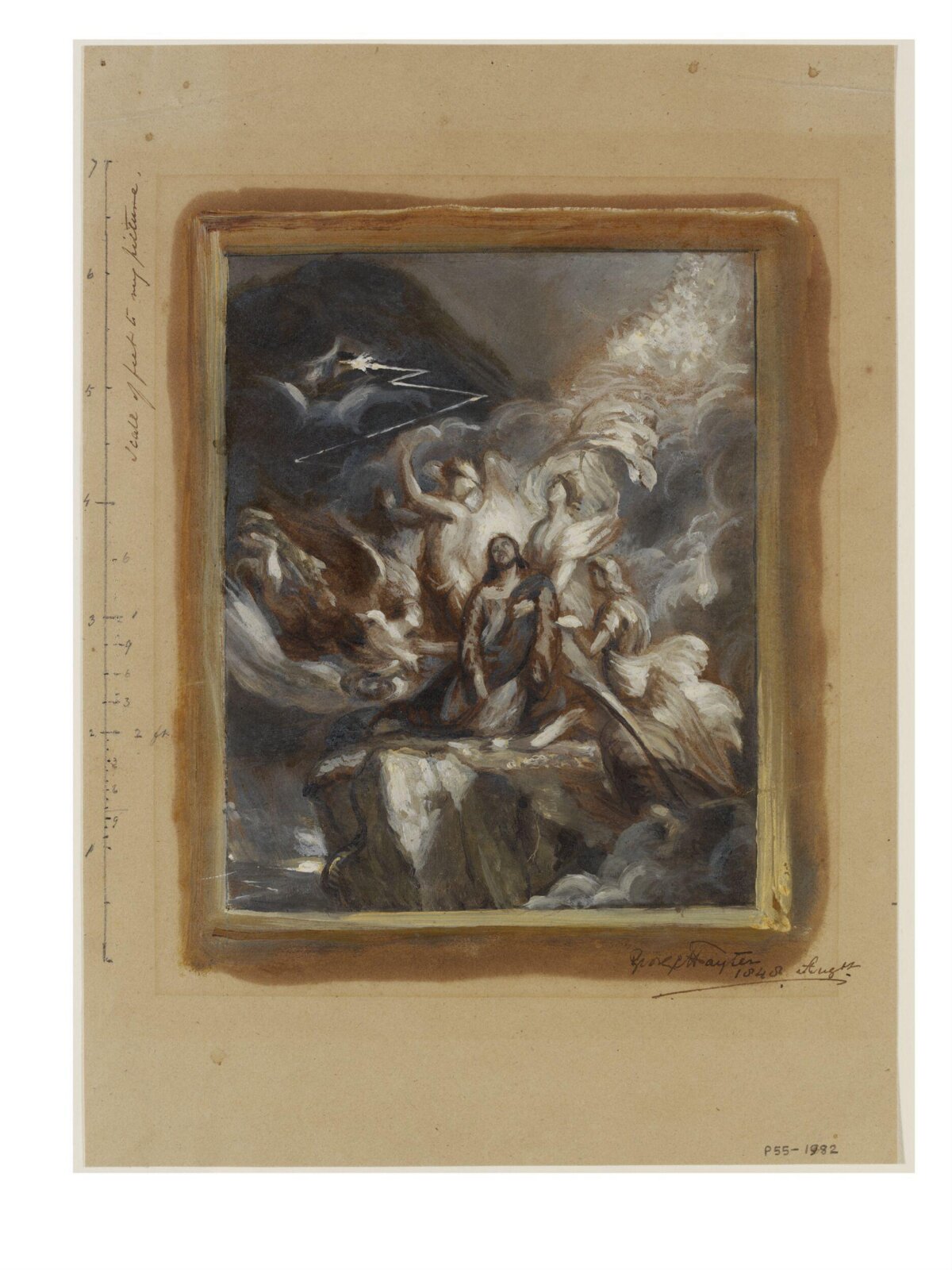 Our Saviour after the Temptation (sketch), George Hayter, 1848