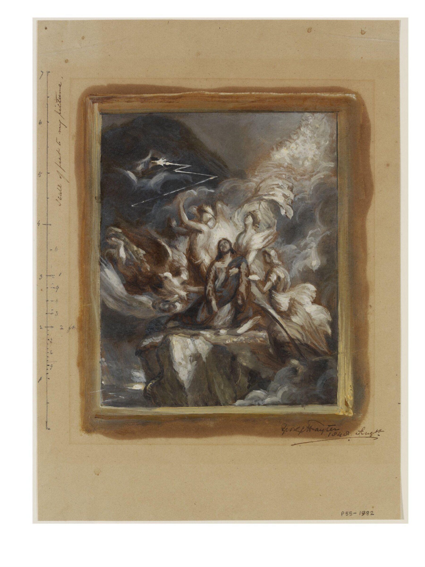 Our Saviour after the Temptation (sketch), George Hayter, 1848