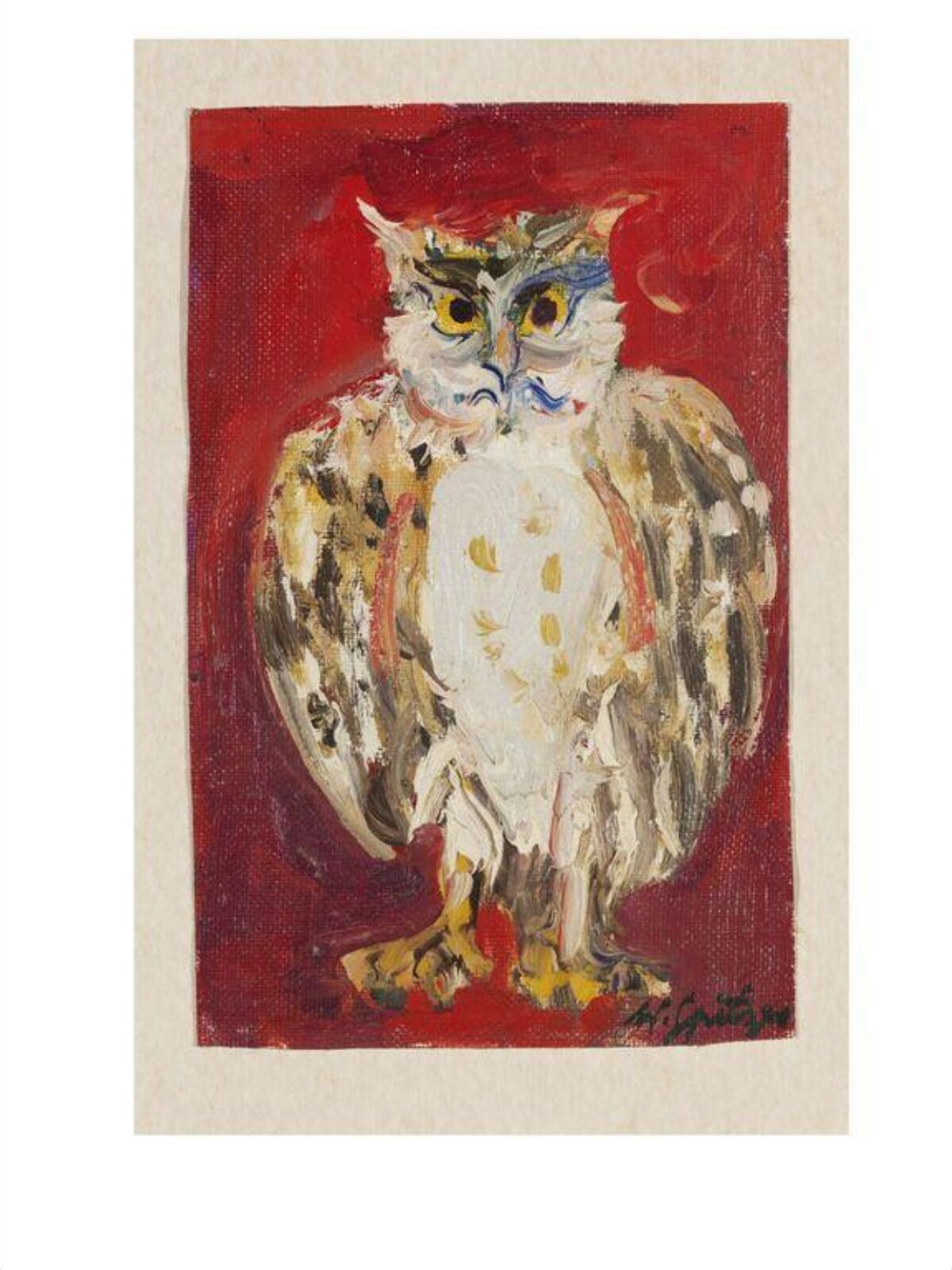 Owl, Walter Spitzer, 20th century