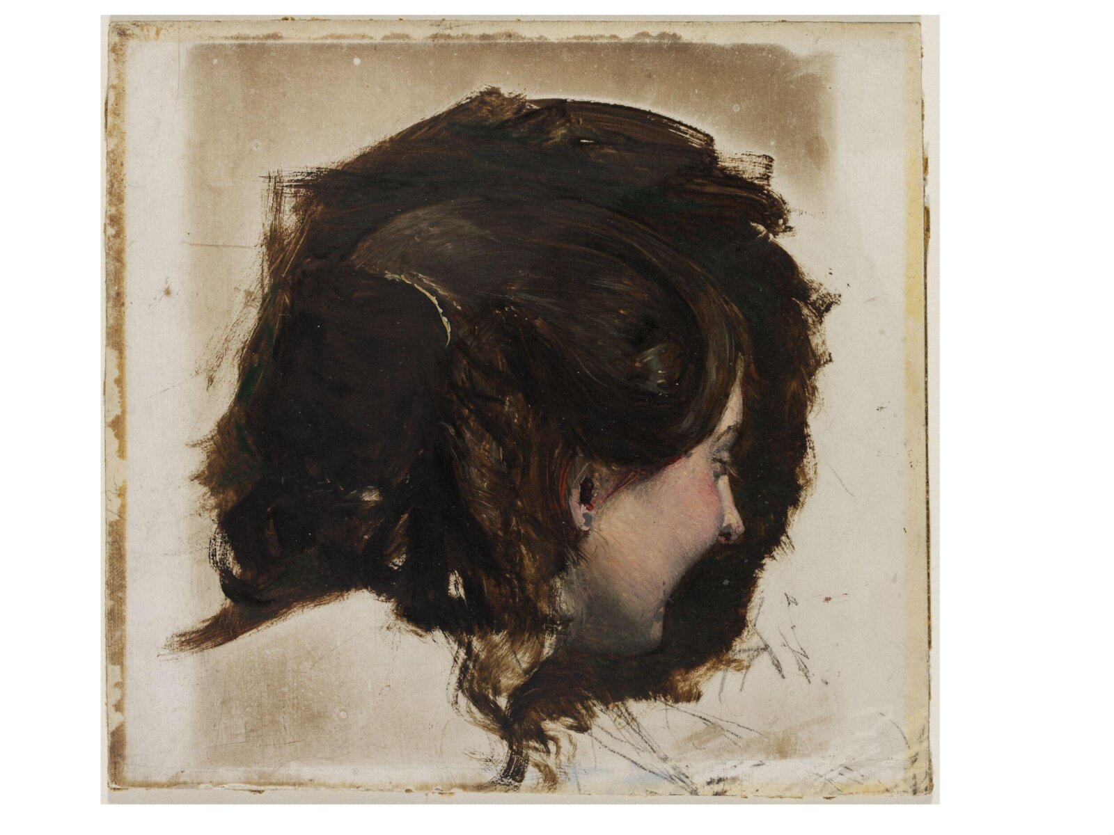 A Girl's Head, Augustus Leopold Egg, mid 19th century