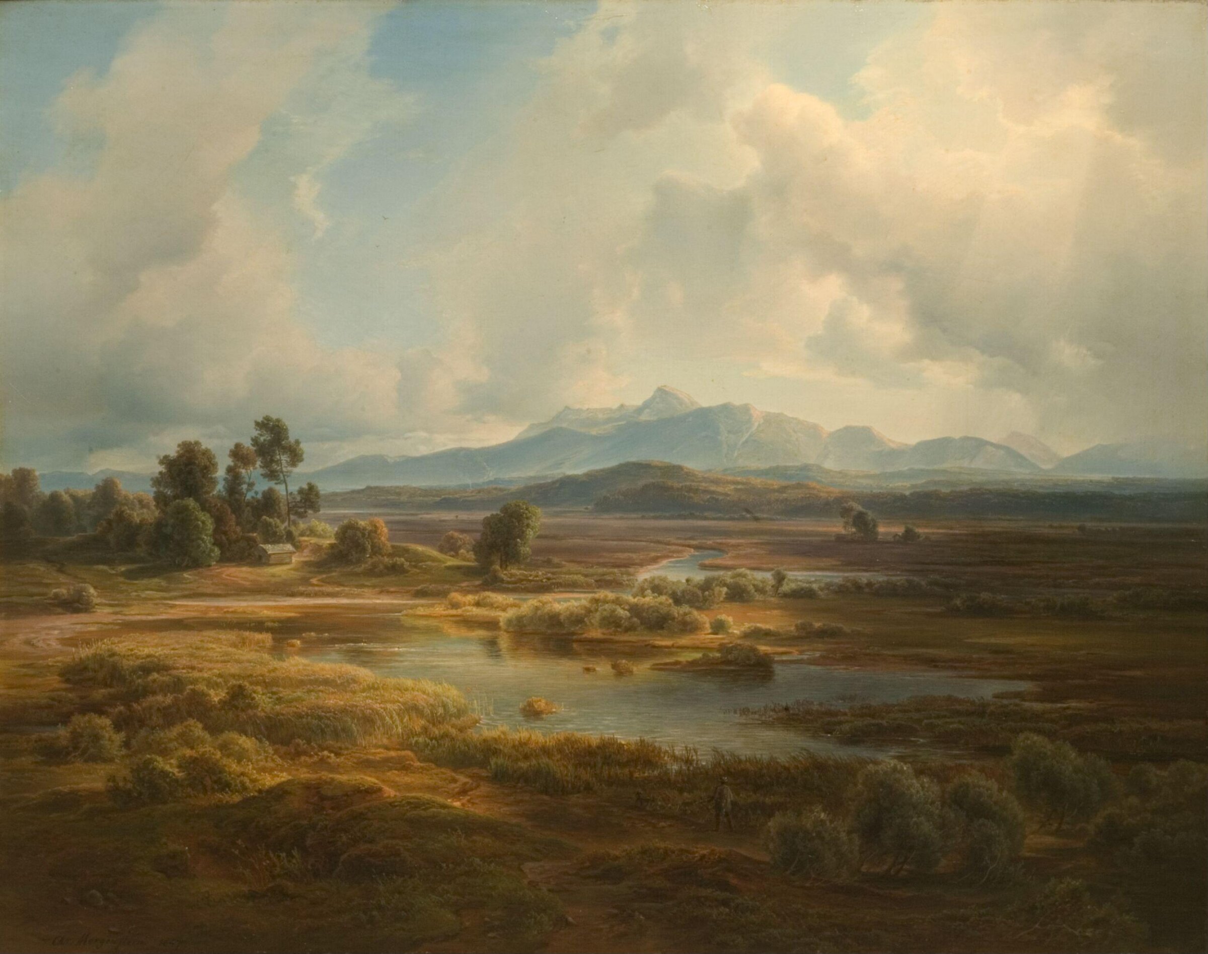 Alpine landscape, Christian Ernst Bernhard Morgenstern, 1847