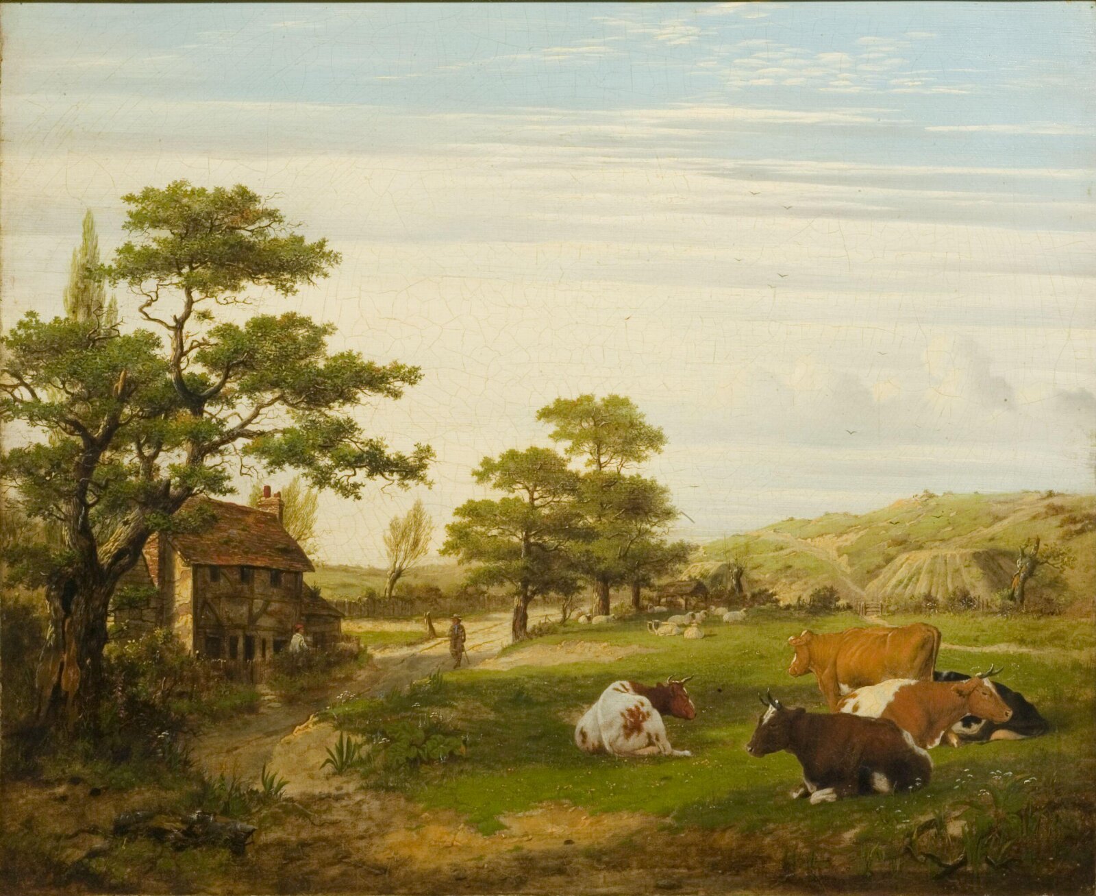 Landscape with Cattle and Sheep, Bragge, ca. 1850