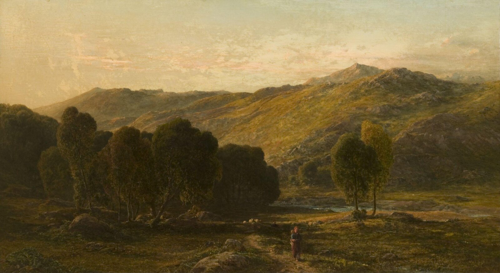 Mountain Scene with a Stream in Wales, Thomas Danby, mid 19th century