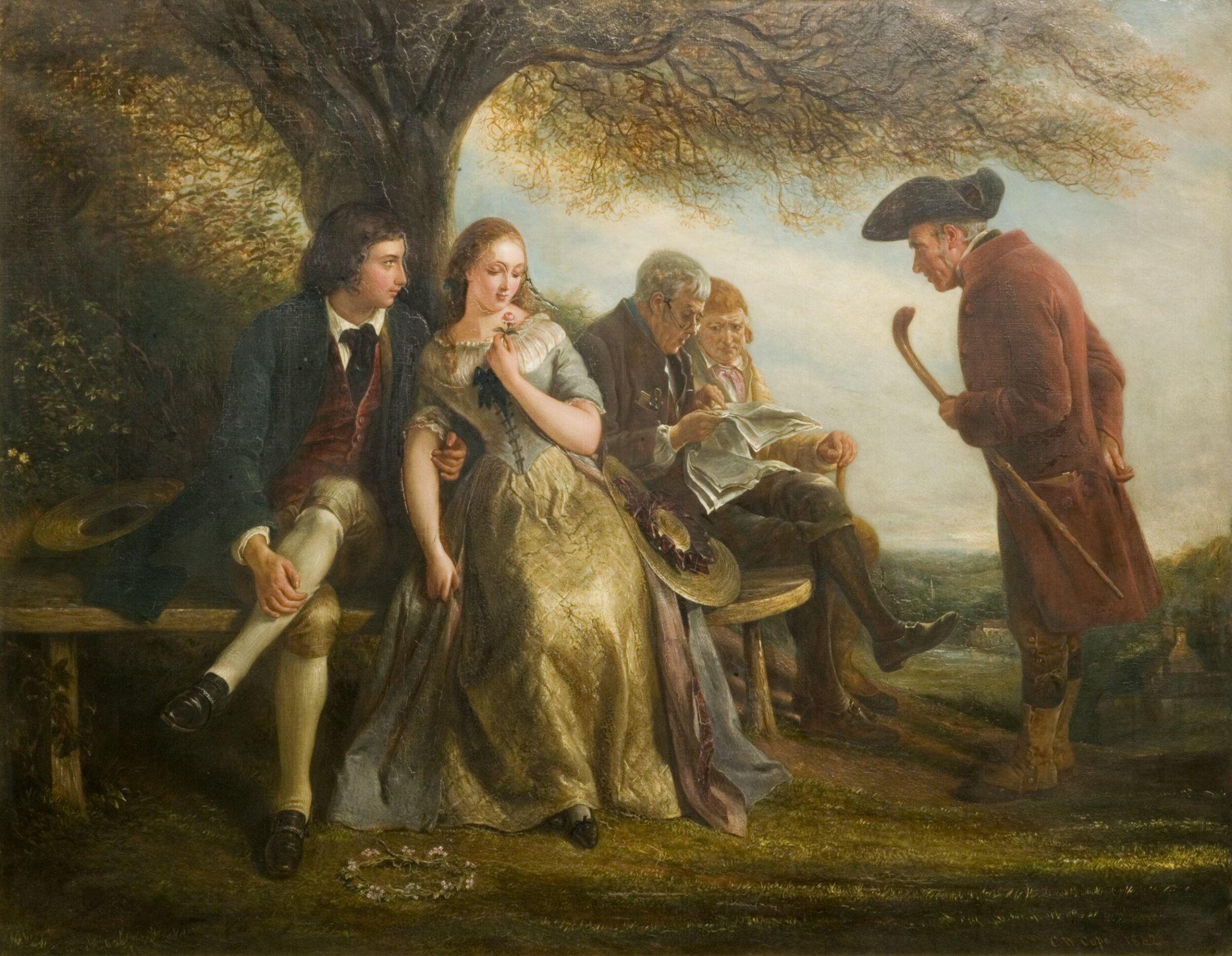 The Hawthorn Bush, Charles West Cope, 1842