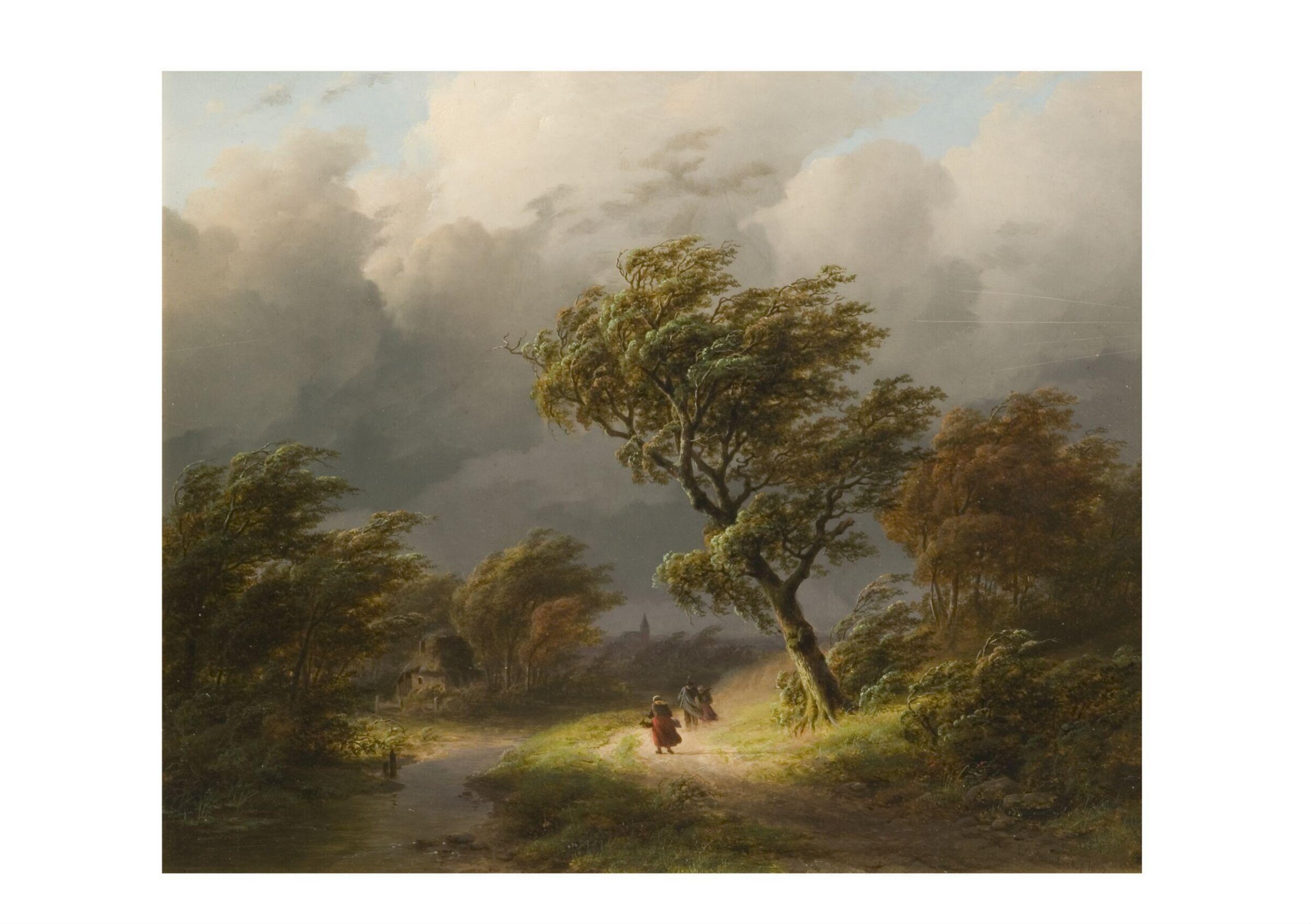Trees in a storm, Johann Bernard Klombeck, 1845
