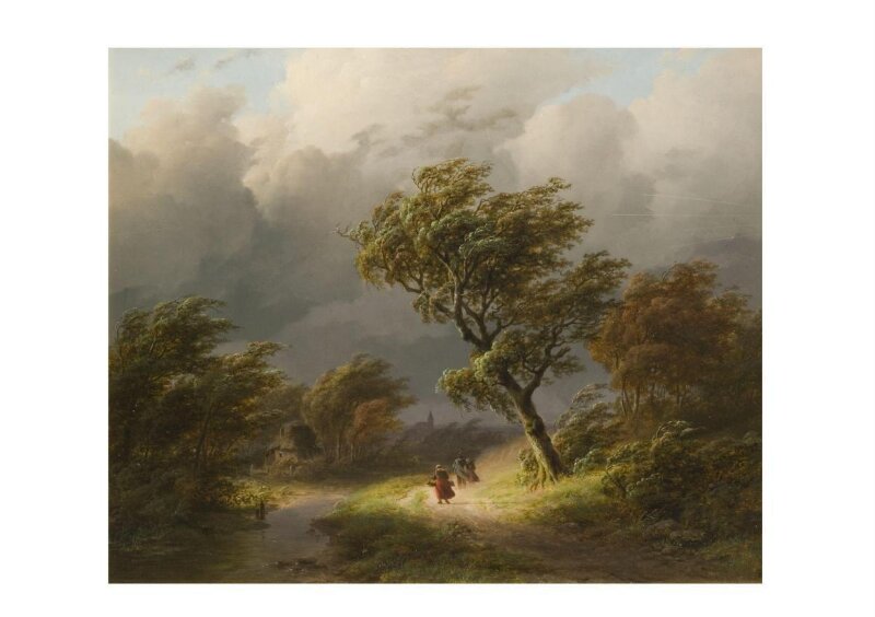 Trees in a storm