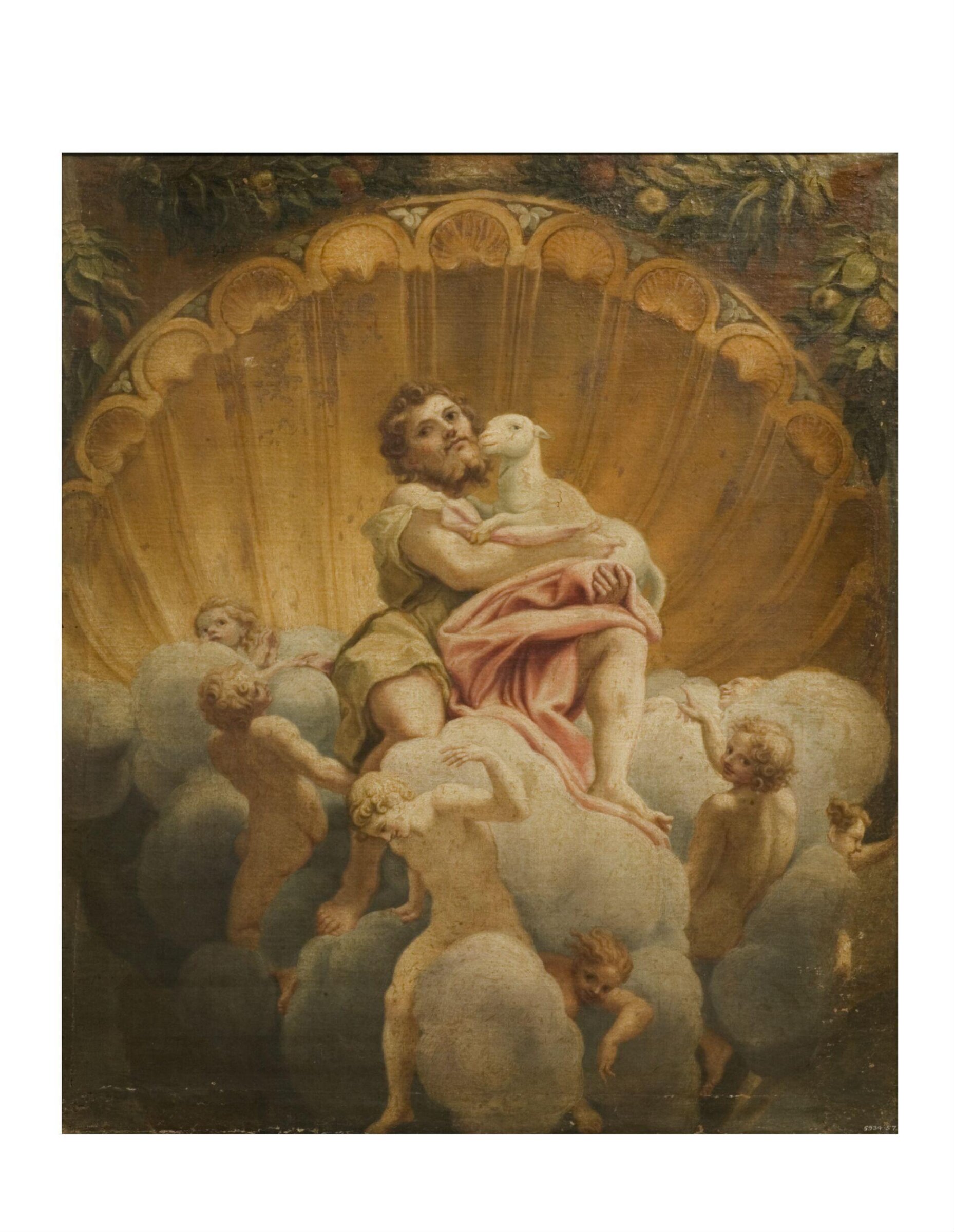 St John the Baptist bearing the Lamb, after Correggio's fresco in the cupola of Parma Cathedral, Correggio, 19th century