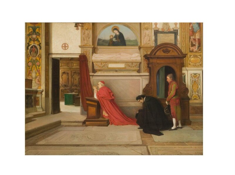 Church of S. Onofrio, Rome: The Interior with a Cardinal