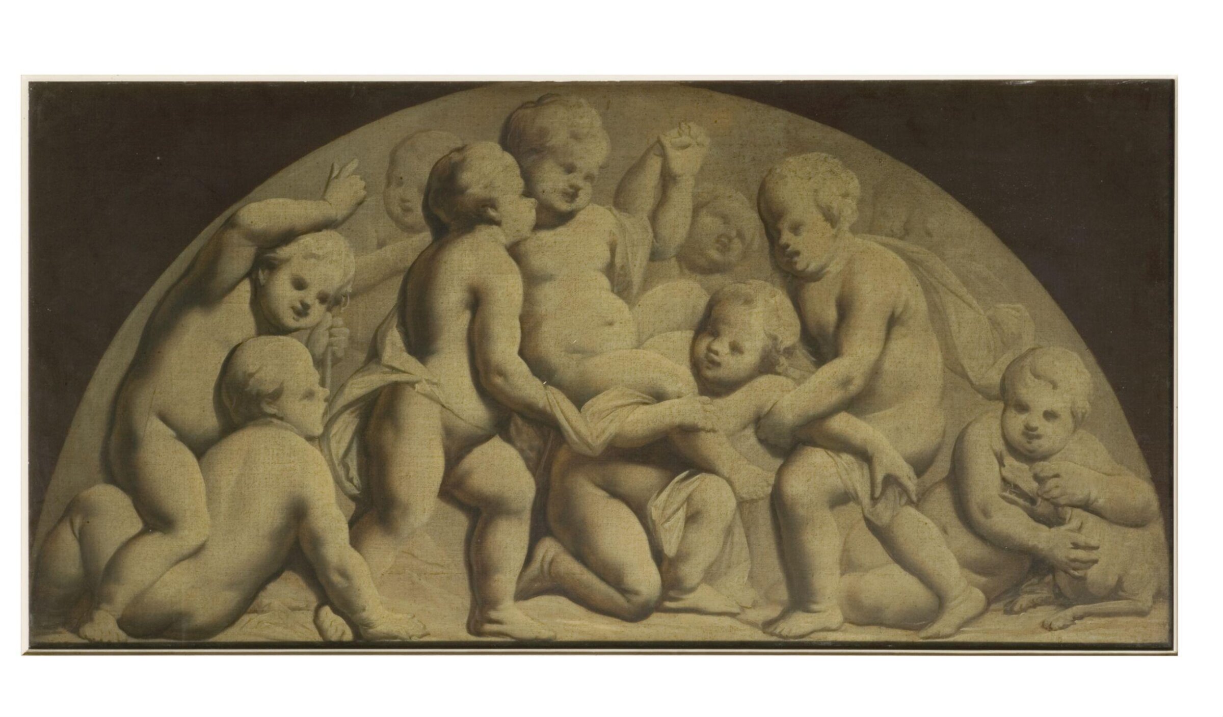 Group of putti carrying one of their companions, Piat Joseph Sauvage, Late 18th century