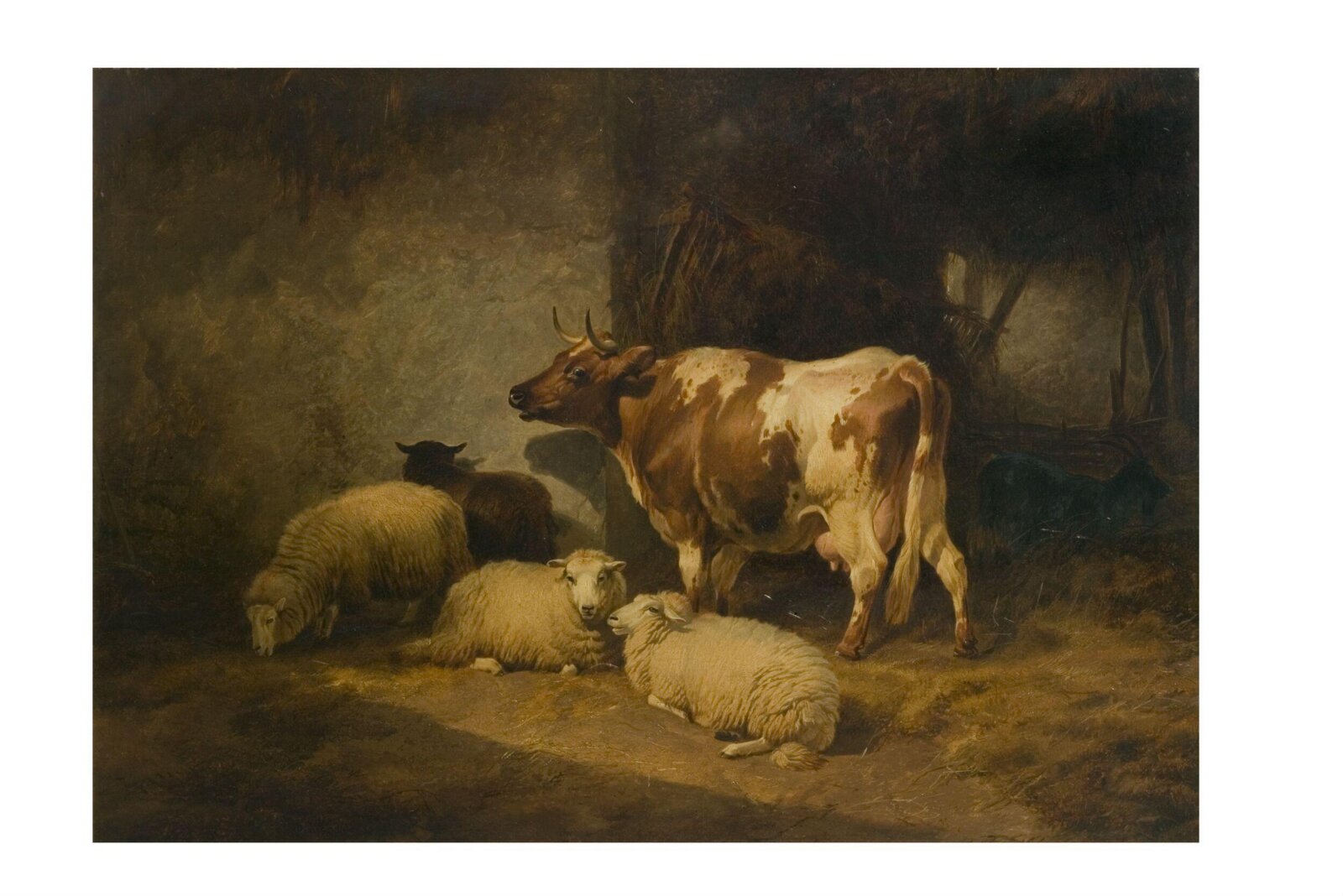 Cow and sheep, Thomas Sidney Cooper, mid 19th century