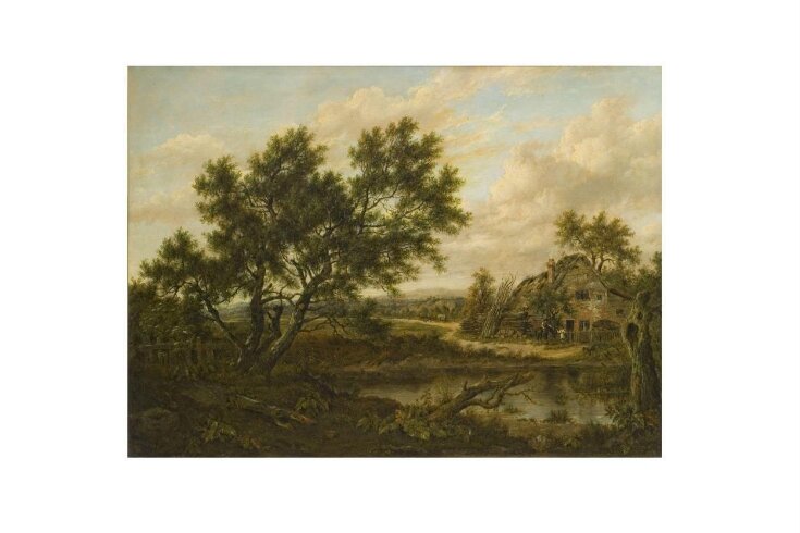 Landscape with cottage and figures top image