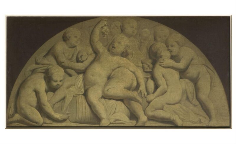 Bacchanalian scene with nine putti