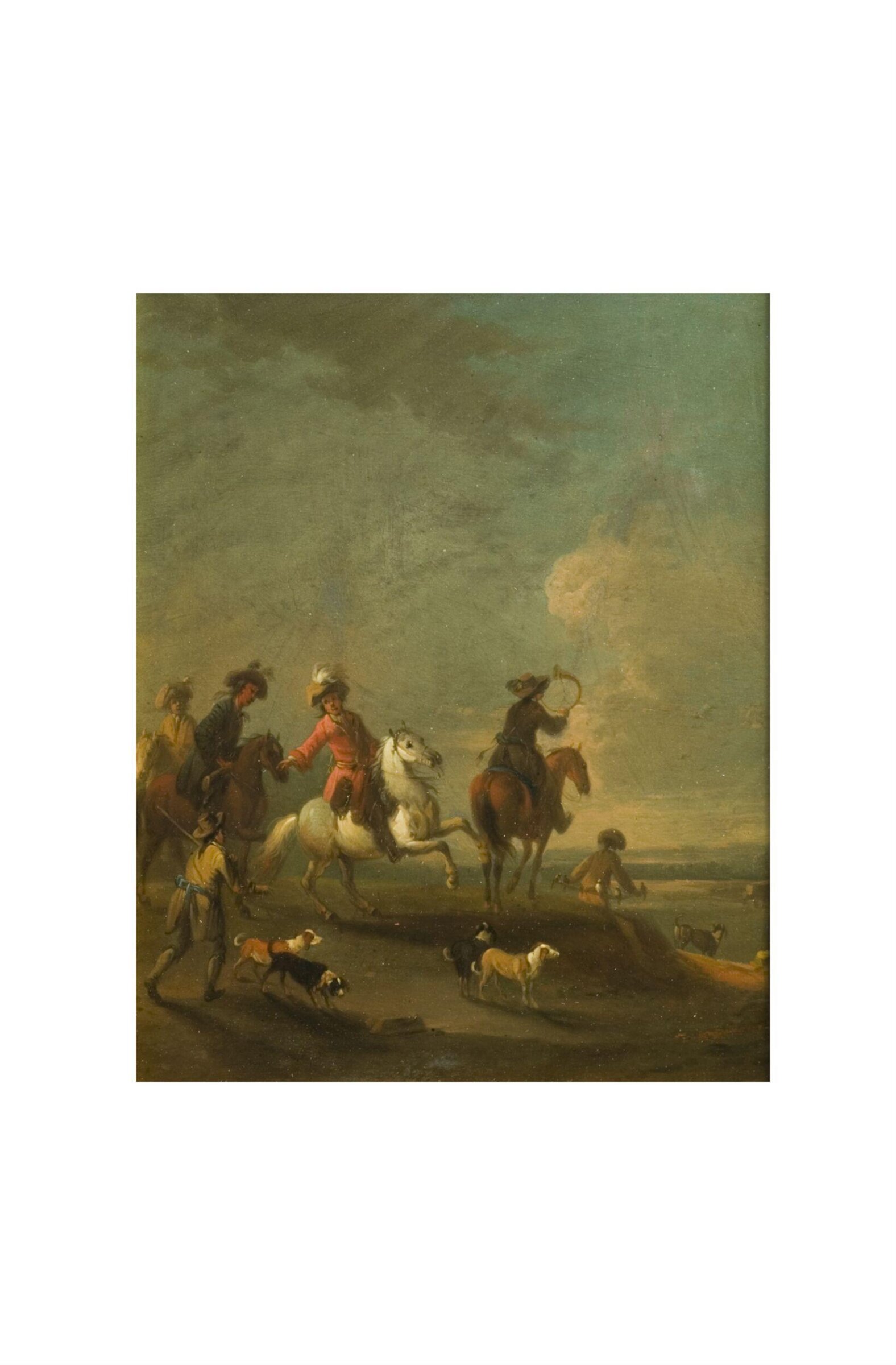 A Hawking party, Philips Wouverman, 19th century