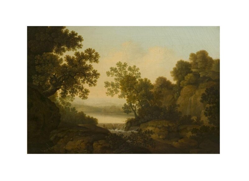 Landscape with Waterfall and Anglers