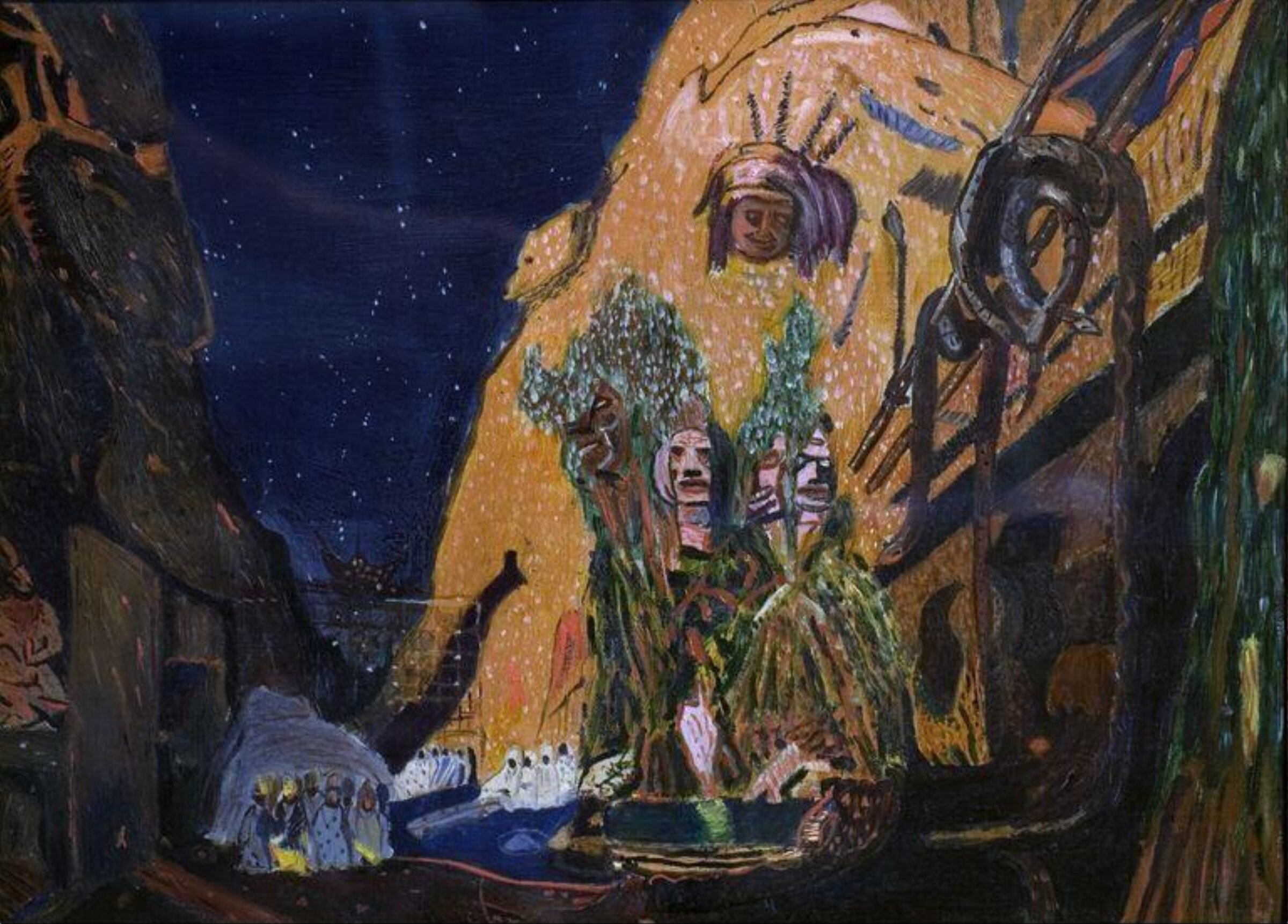 Scene from <i>Le Dieu Bleu</i>, Cyril William Beaumont, ca. 1913