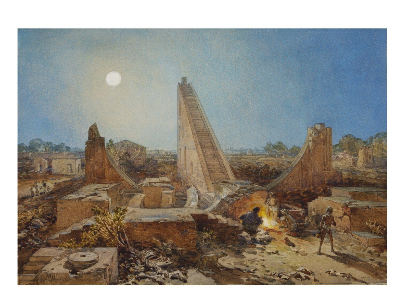 Ancient Observatory,  Jantar Mantar, Delhi, William Simpson, 01/1864