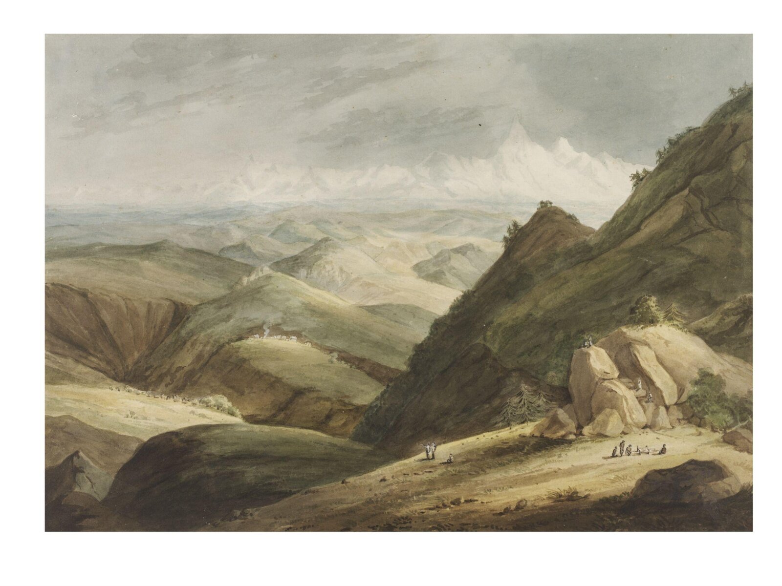 View including the fort at Hosur