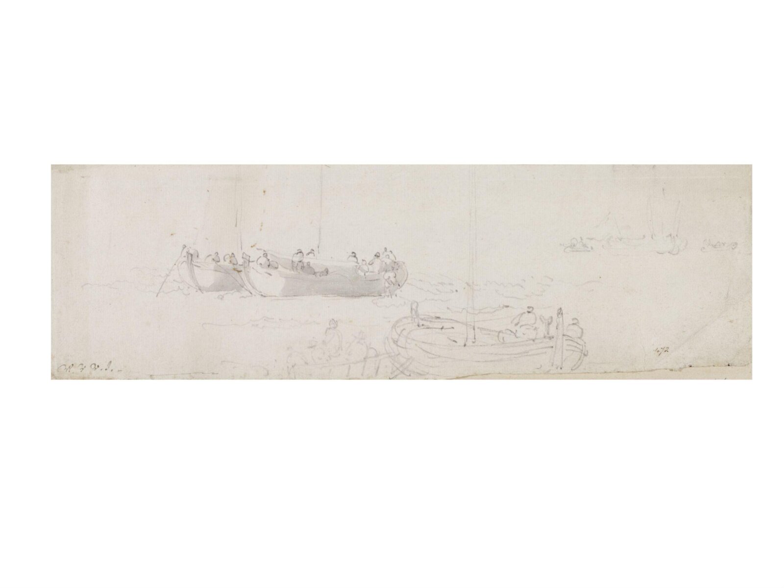 Drawing, Willem van de Velde the younger, late 17th century - 1707