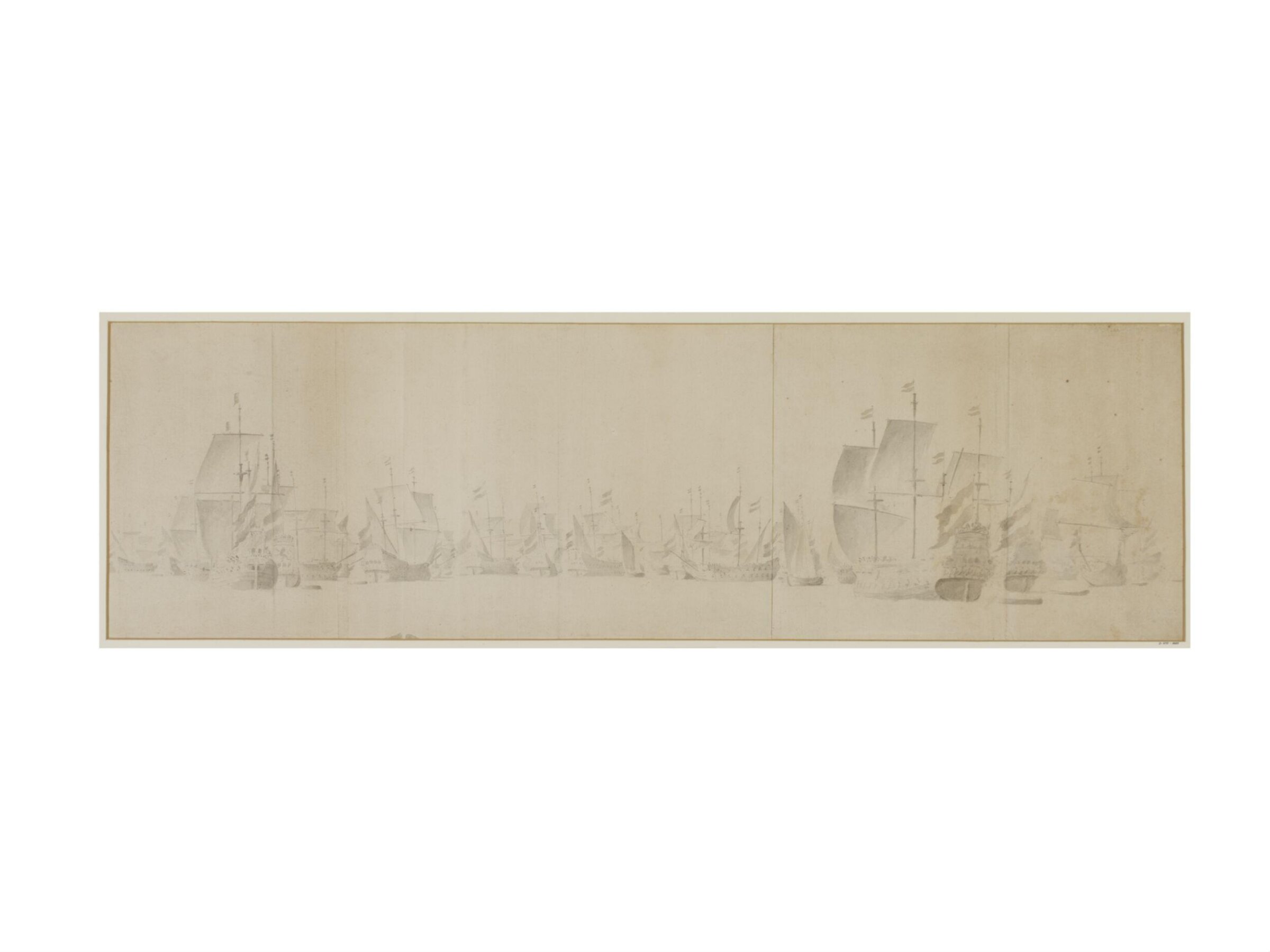 The Dutch fleet outside the Vlie on its passage to the Baltic, 1658, Willem van de Velde the Elder, 1658