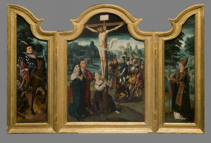 The Crucifixion with saint Martin and saint Donatian top image