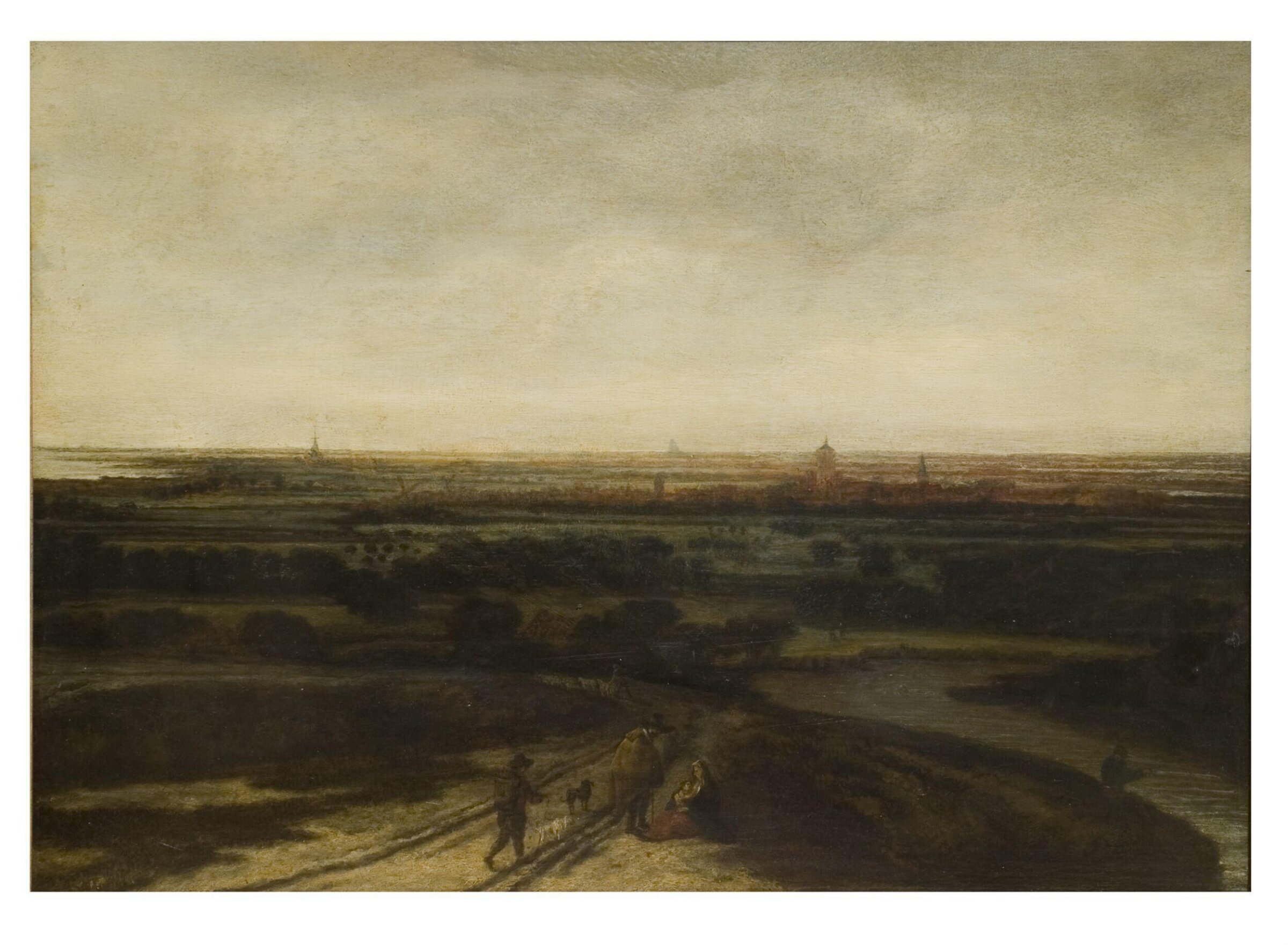 A Dutch landscape: view of a flat district, probably Rheden, Philips Koninck, 1647