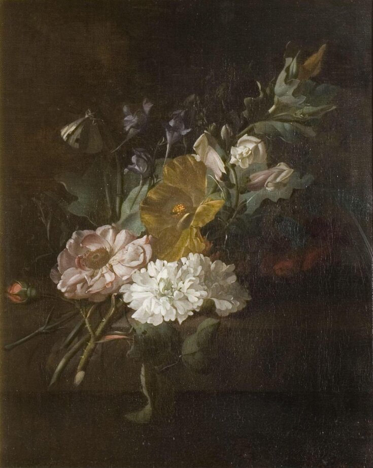 A still-life with a spray of flowers top image