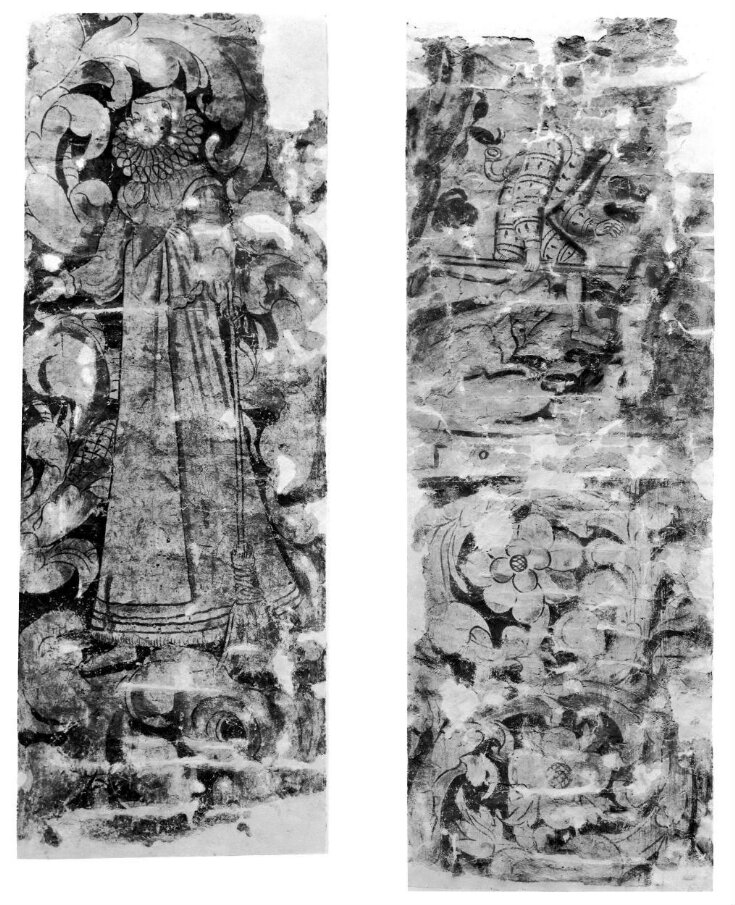 Woman with Rose and Grapes  (plaster panel from Stodmarsh Court, Kent) top image